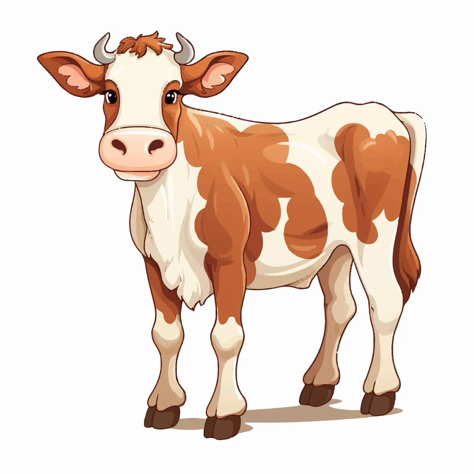 Cow Illustration on White Background Vector Art — free download from Dotvec
