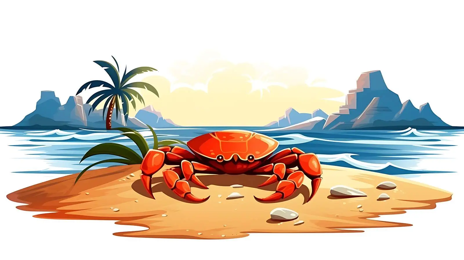 Crabs Seashore Vector Illustration — free download from Dotvec