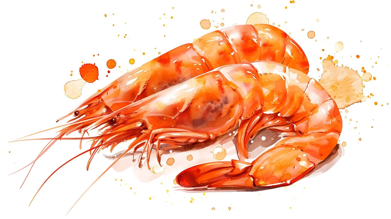 Exquisite isolated prawns on white background — free download from Dotvec