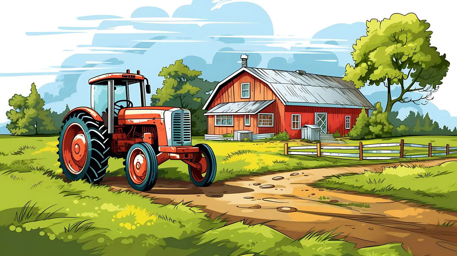 Rural Farming Illustration — free download from Dotvec