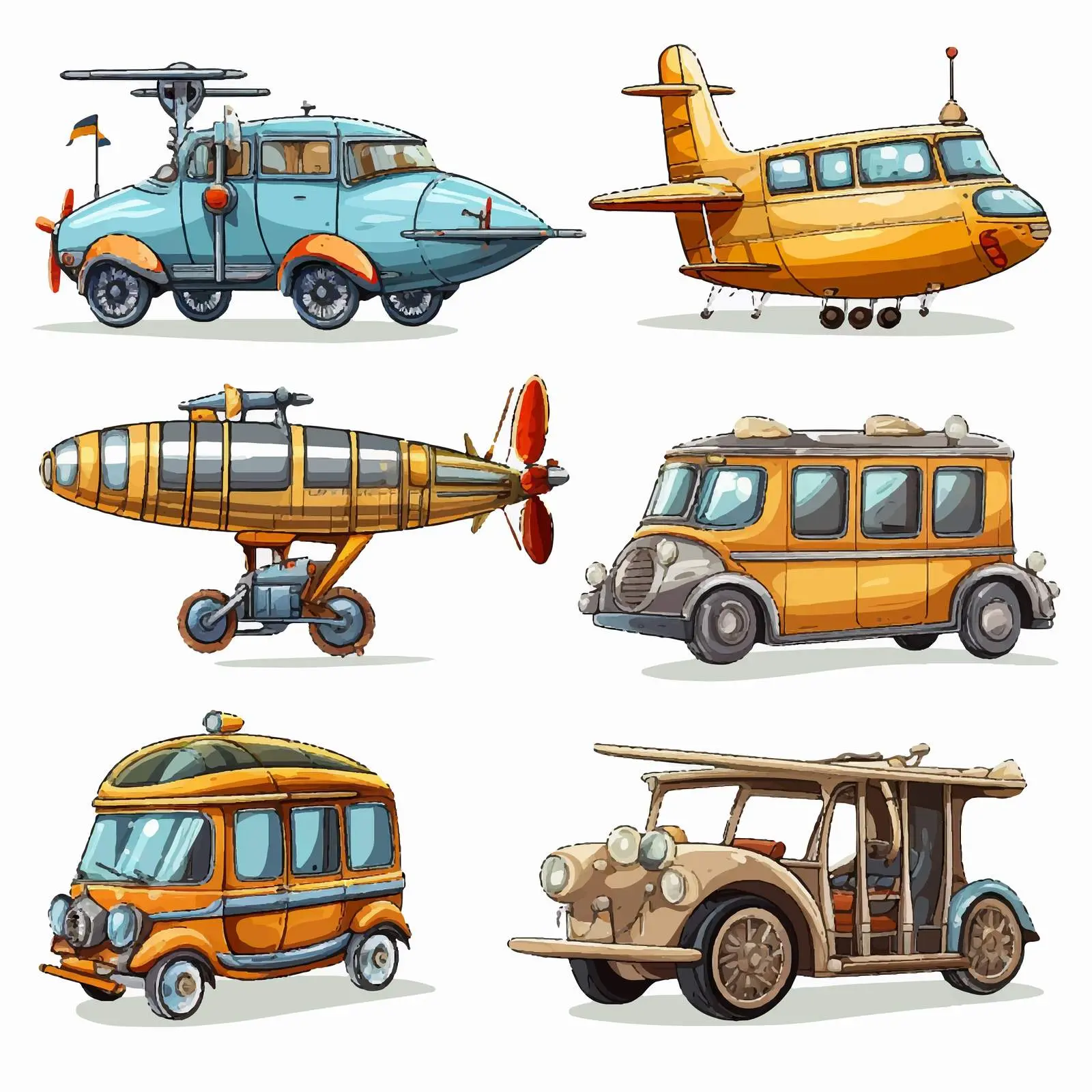 Various Modes of Transportation Illustration – free public transport image from Dotvec