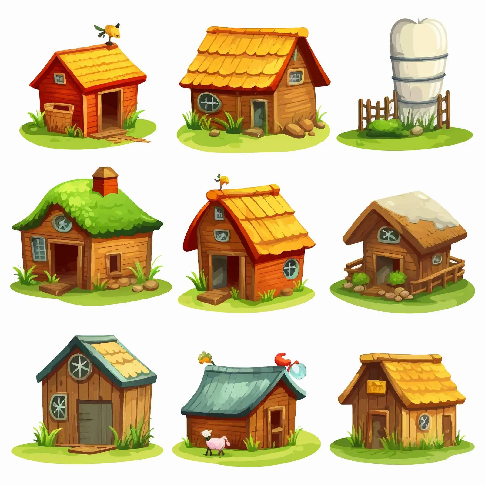 Diverse Farm Vector Illustrations Collection – free farming practices image from Dotvec