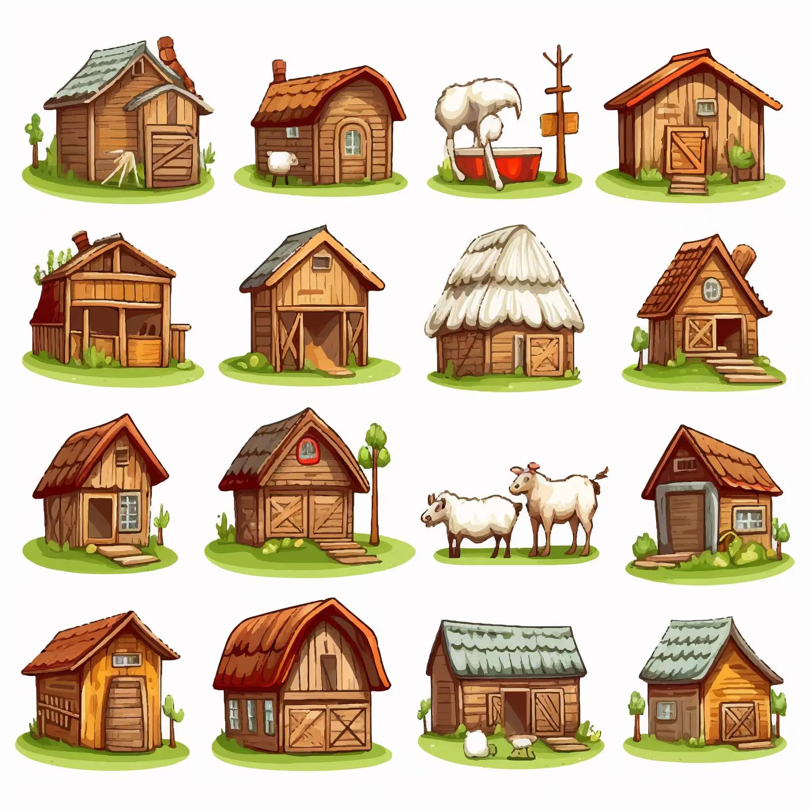 Diverse Farm Illustrations Vector Collection — free download from Dotvec