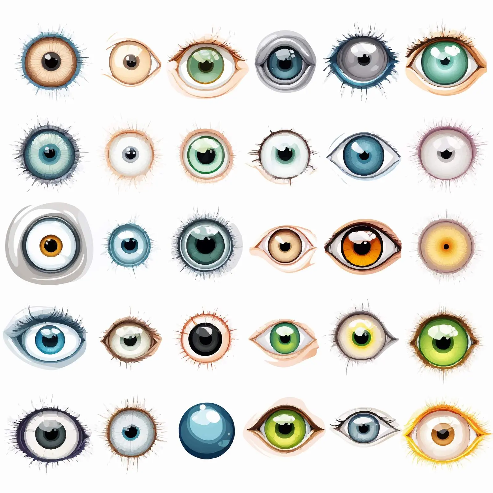 Variety of Cartoon Eye Illustrations Vector – free vector creativity image from Dotvec