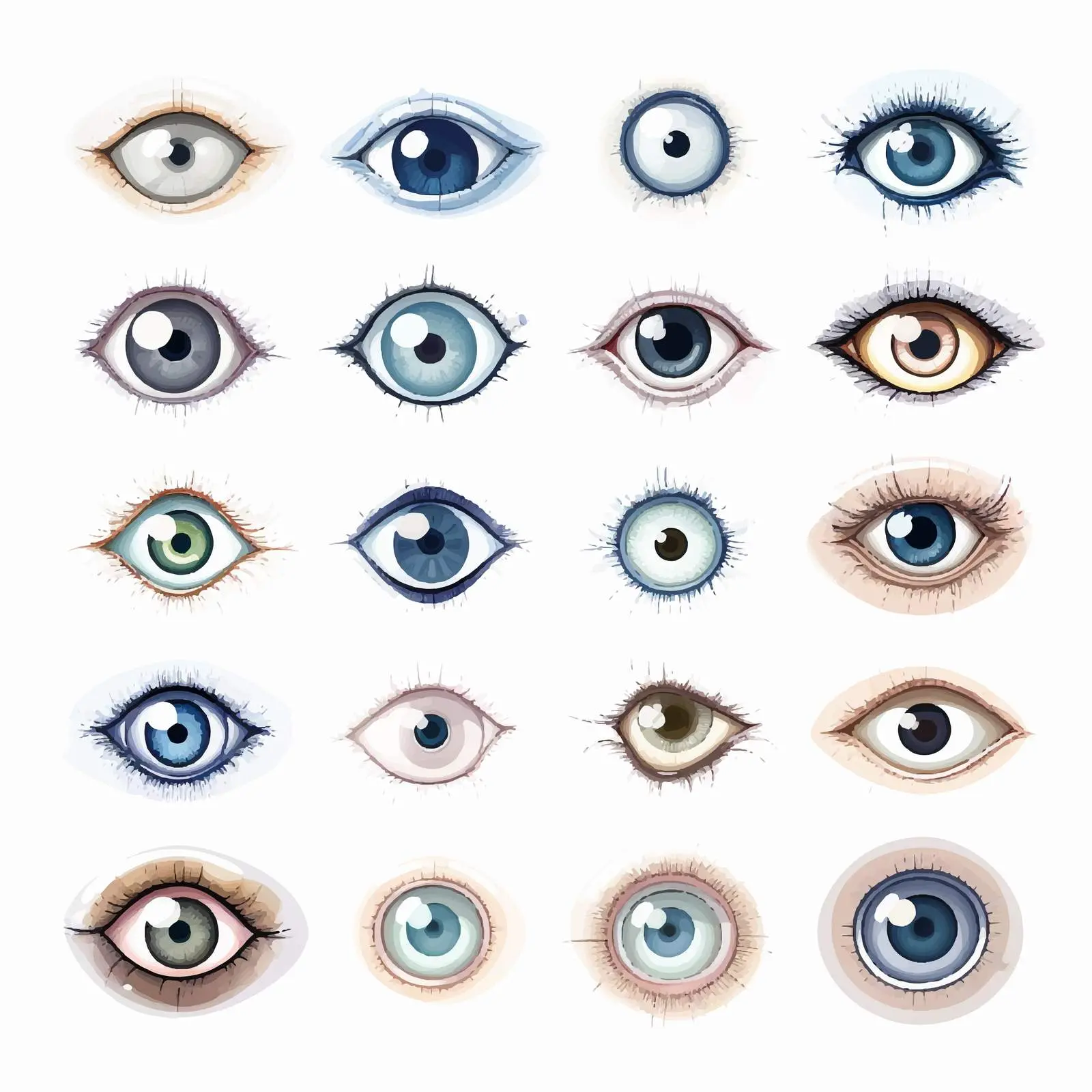 Variety of Cartoon Eye Illustrations for Vectors — free download from Dotvec