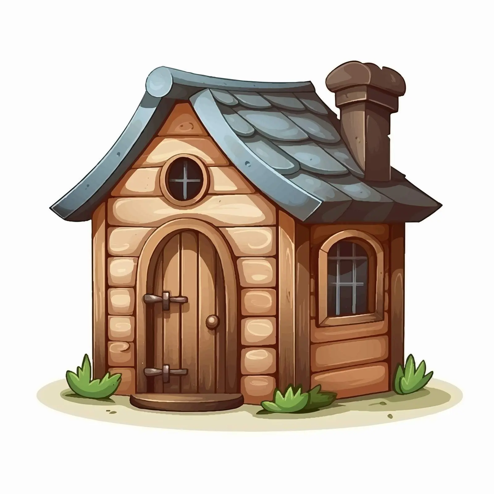 Cartoon Illustration of Dog's House on White Background — free download from Dotvec