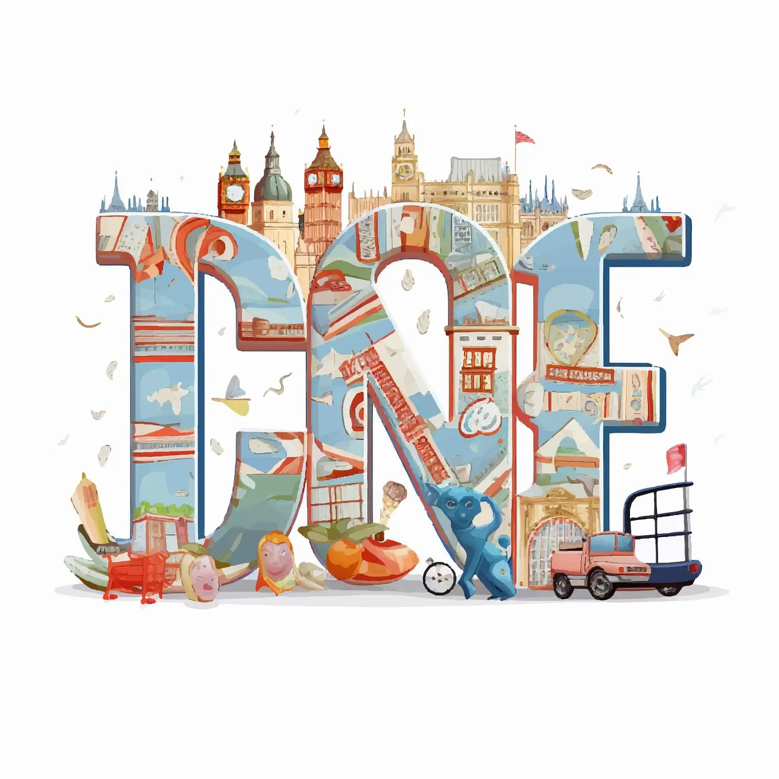 English Word Education Vector Illustration — free download from Dotvec