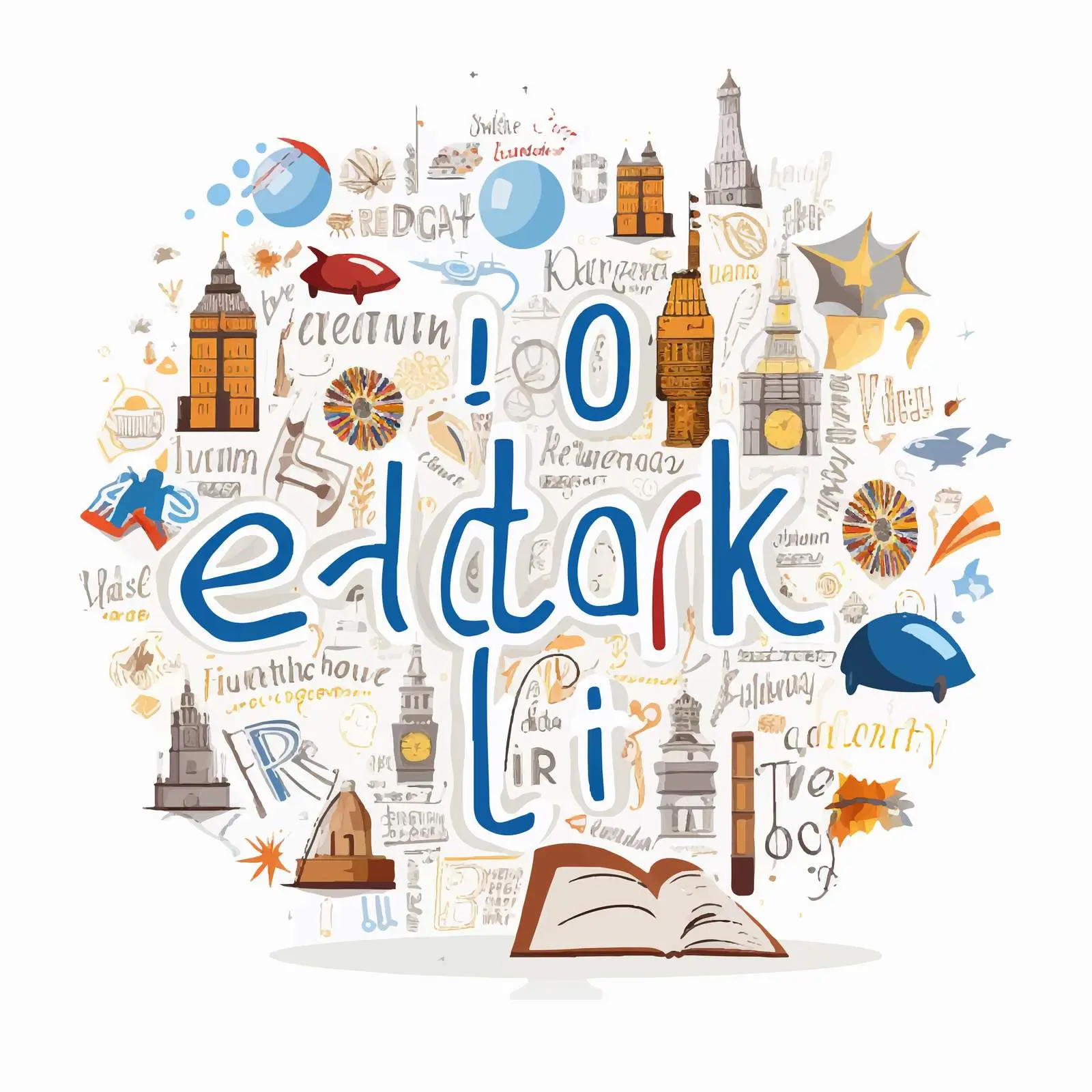 Education Word Illustration on White Background — free download from Dotvec