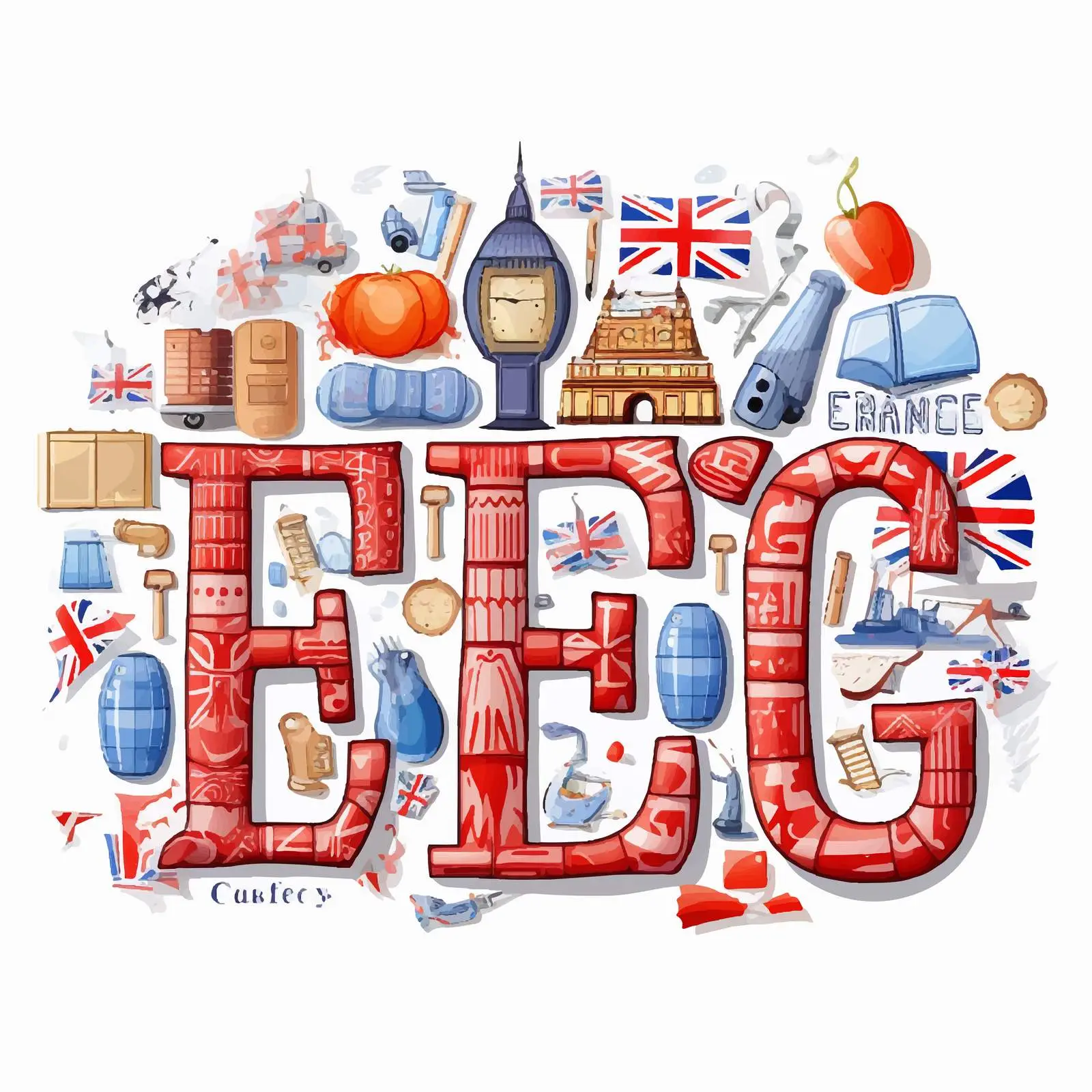 Education Word Illustration on White Background – free cad image from Dotvec
