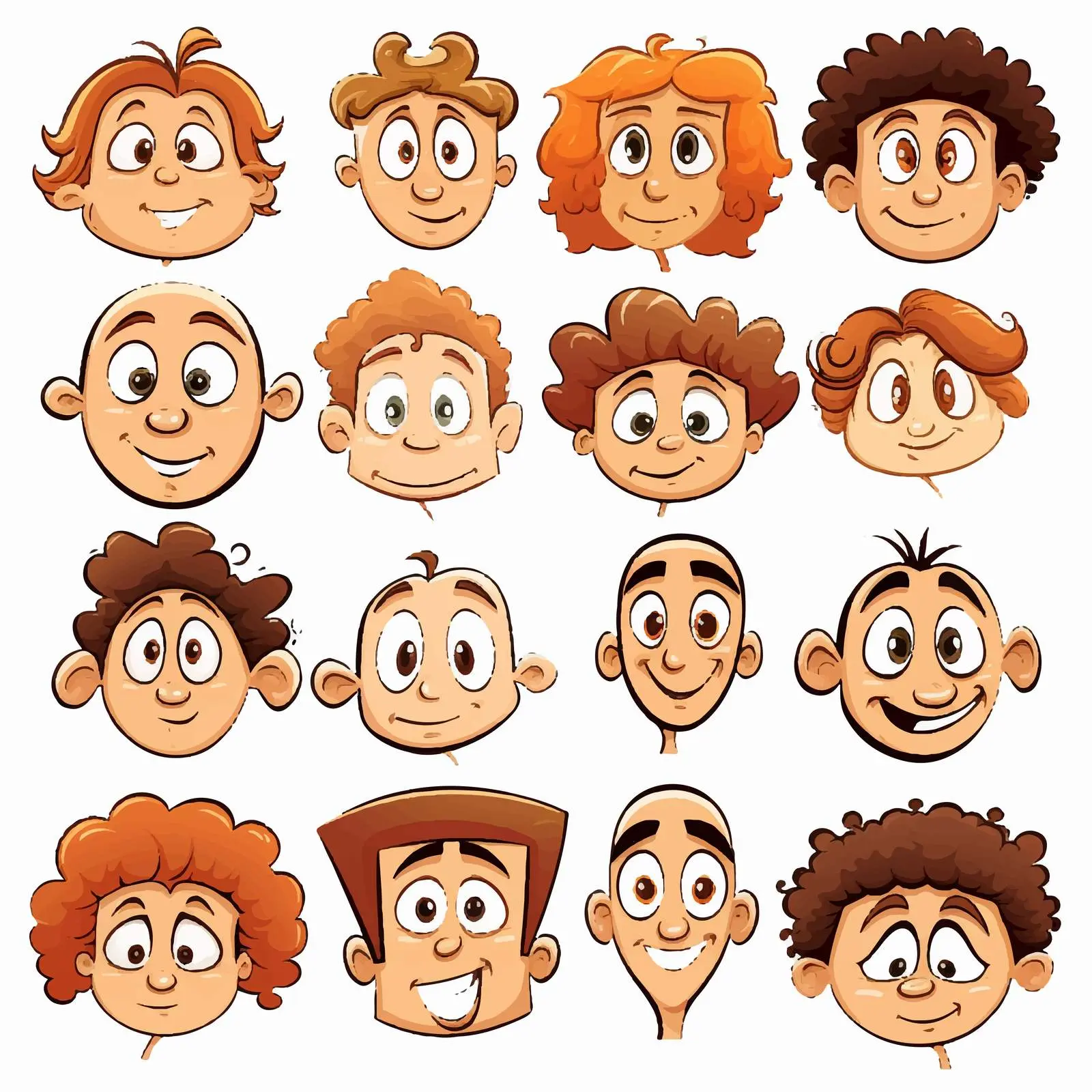 Faces Illustration on White Background Vector — free download from Dotvec