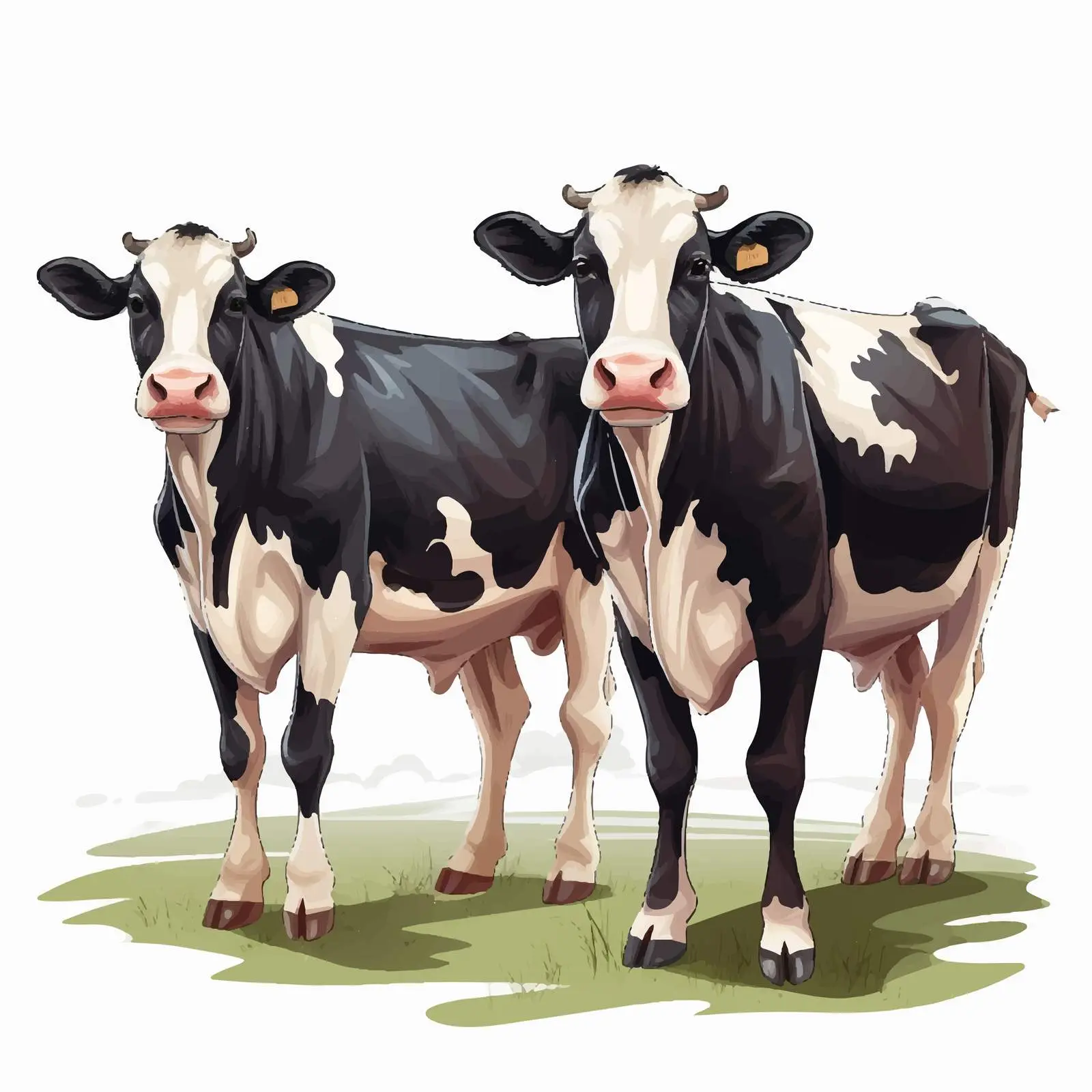 Four Cows Illustration on White Background — free download from Dotvec