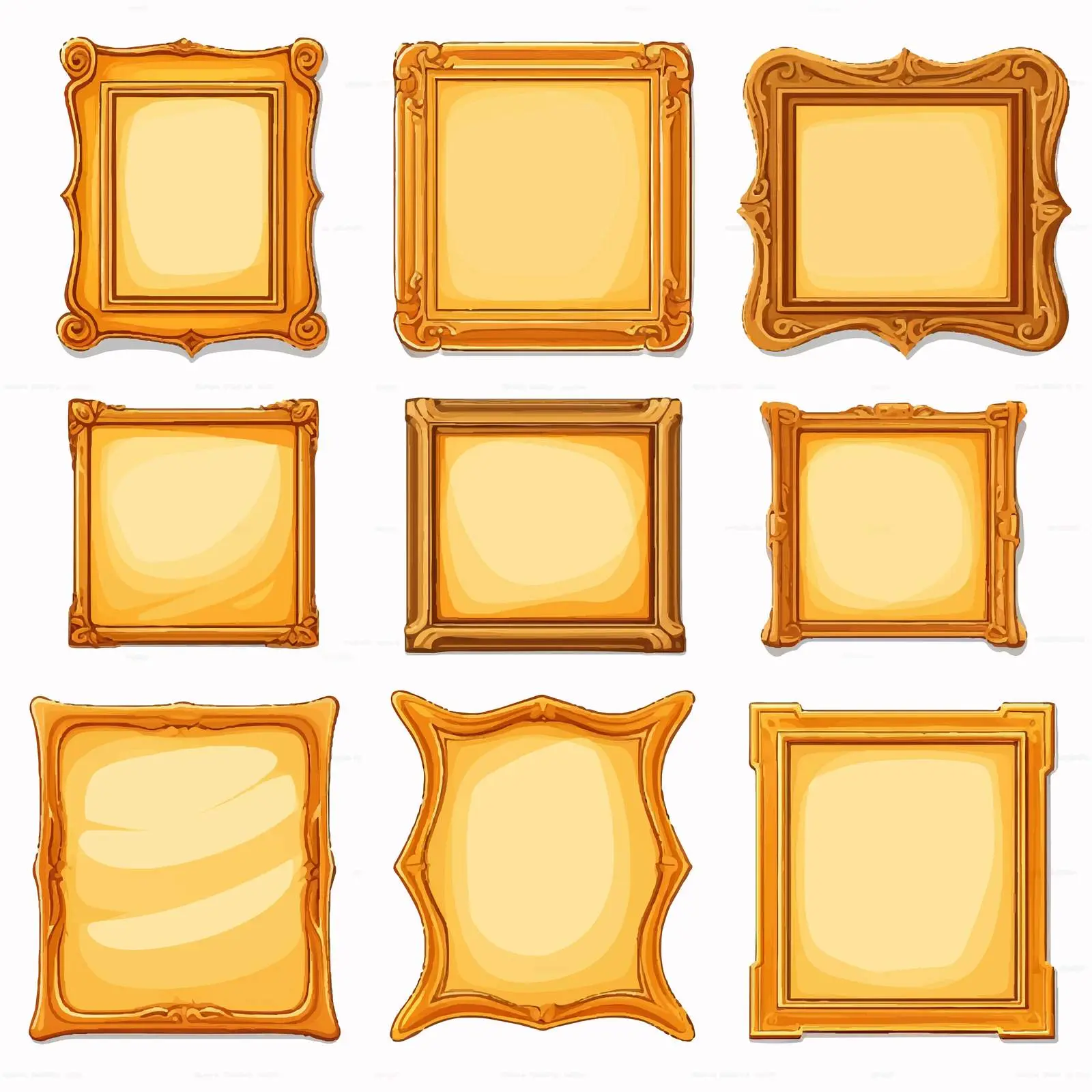 Cartoon Frames on Blank Wall Illustration — free download from Dotvec