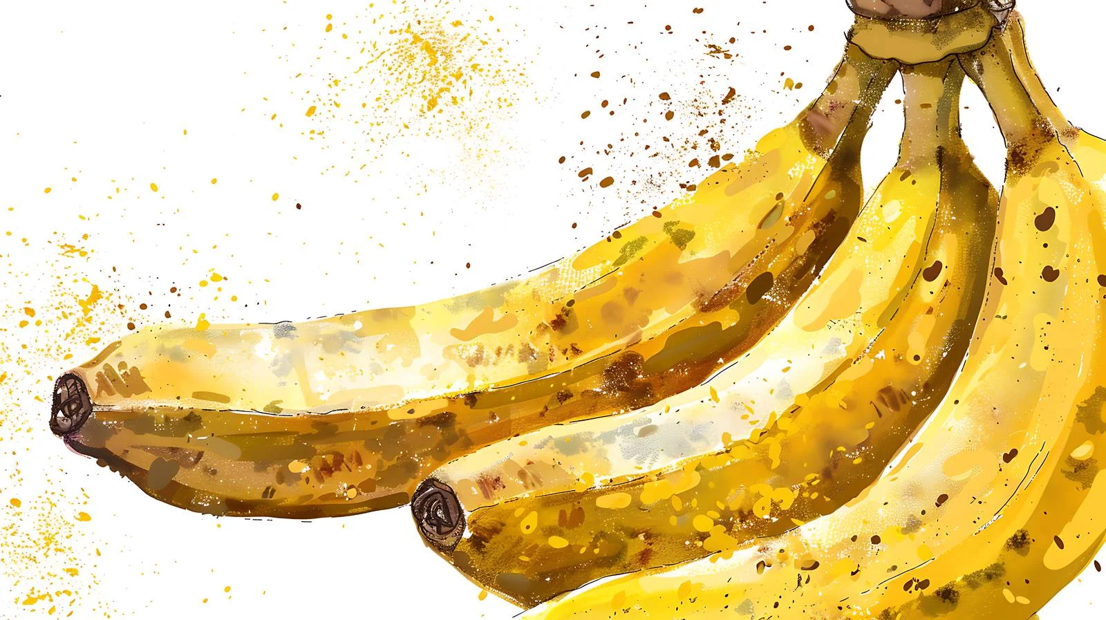 Vibrant Fresh Bananas on White Background — free download from Dotvec