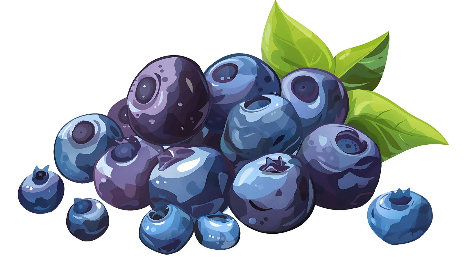 Fresh Blueberries on White Background — free download from Dotvec
