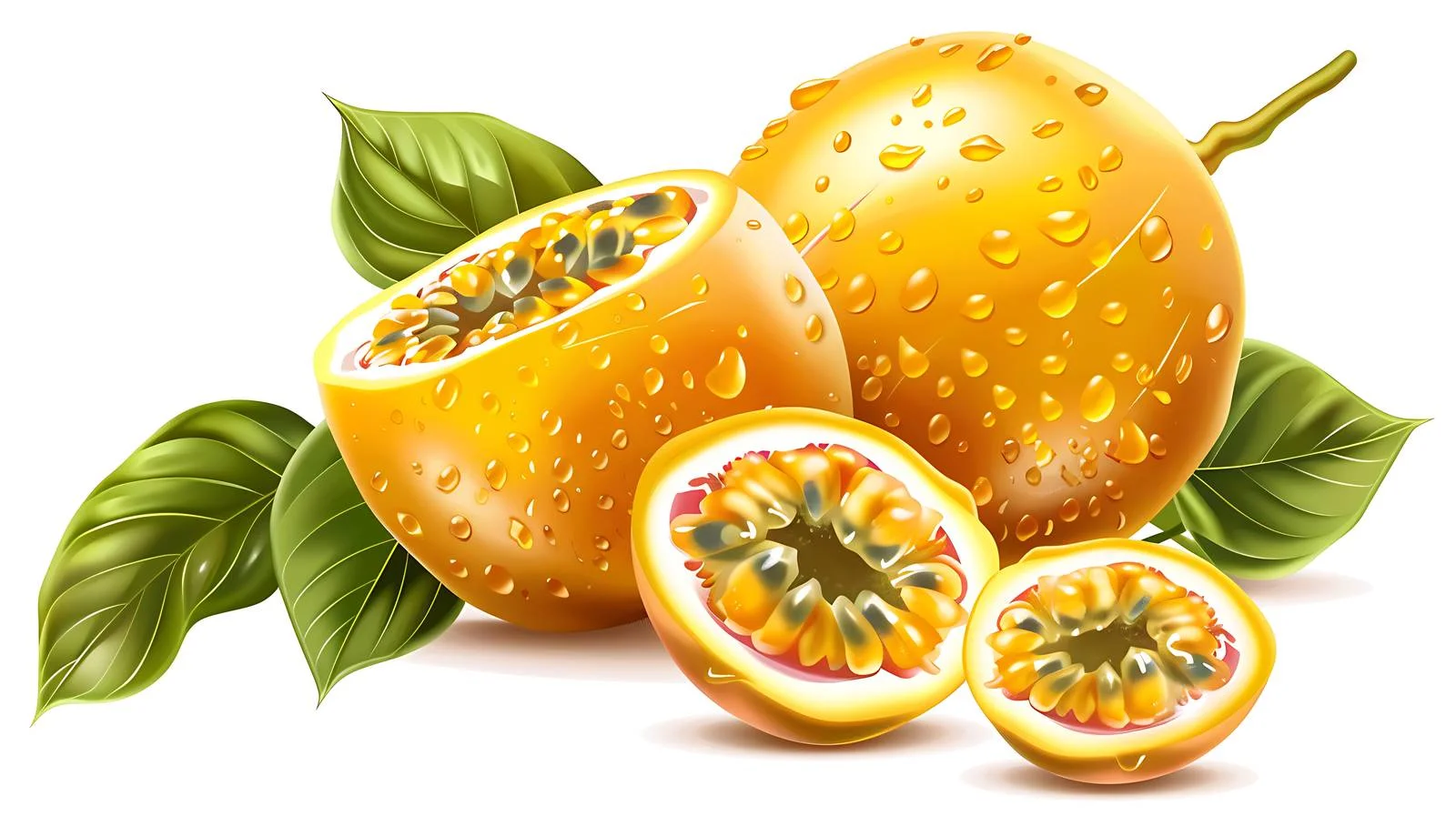 Vibrant Fresh Passion Fruit Illustration — free download from Dotvec