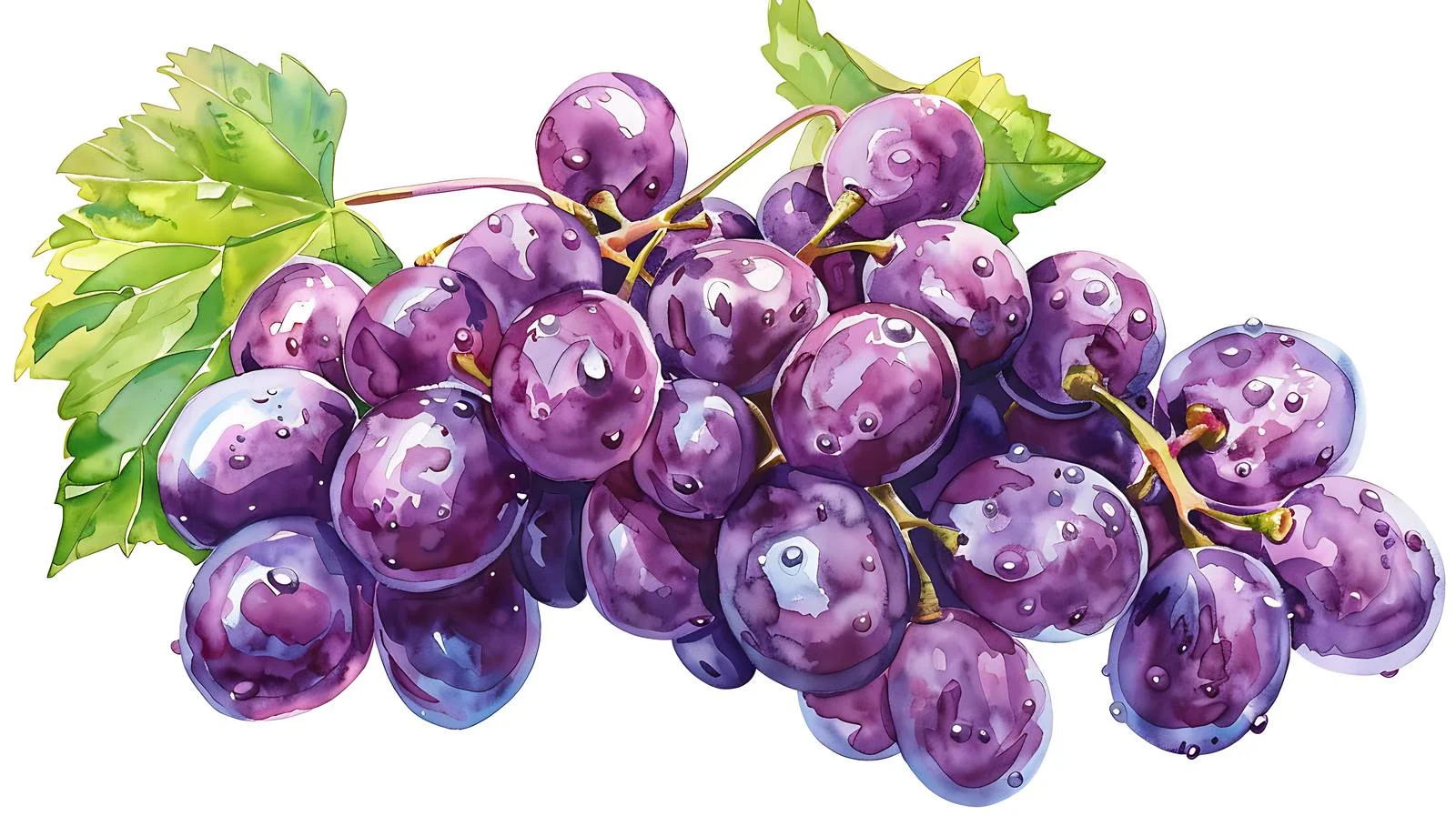 Vibrant Fresh Grapes on White Background — free download from Dotvec
