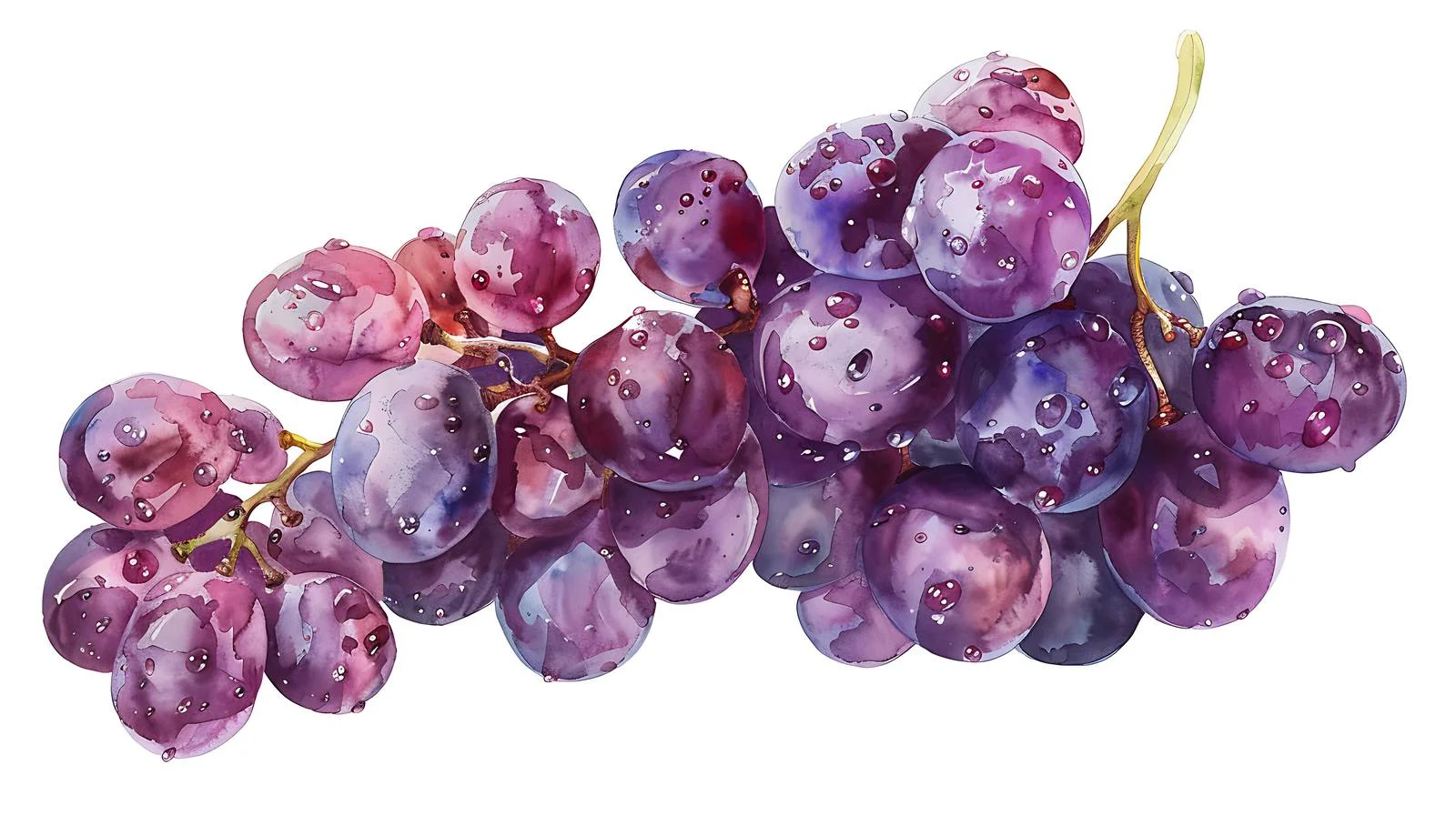 Fresh Grapes on White Background — free download from Dotvec