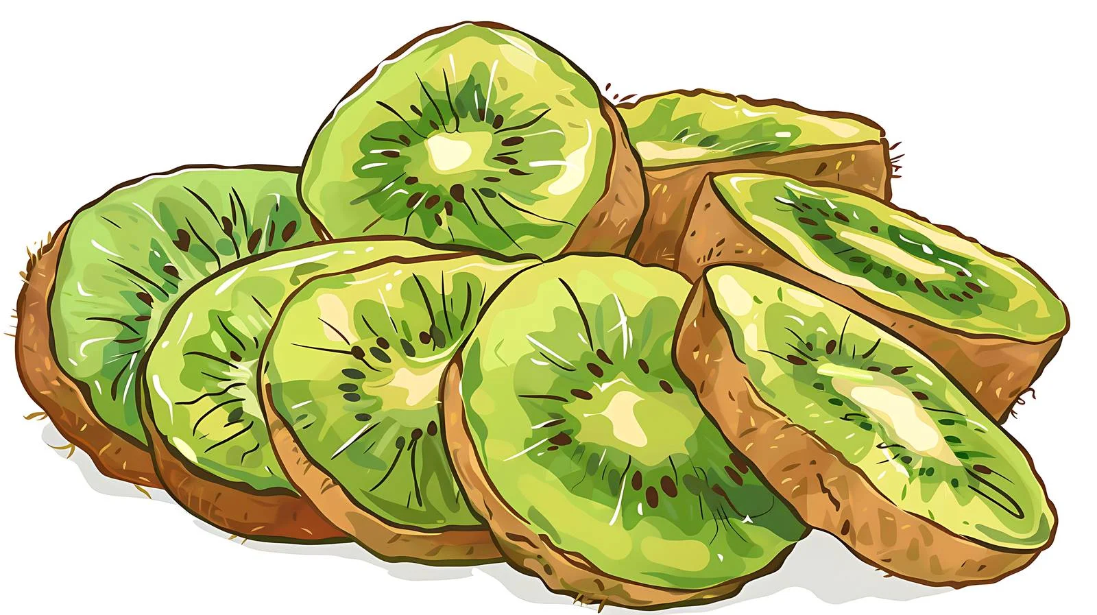 Fresh Kiwifruit on White Background — free download from Dotvec