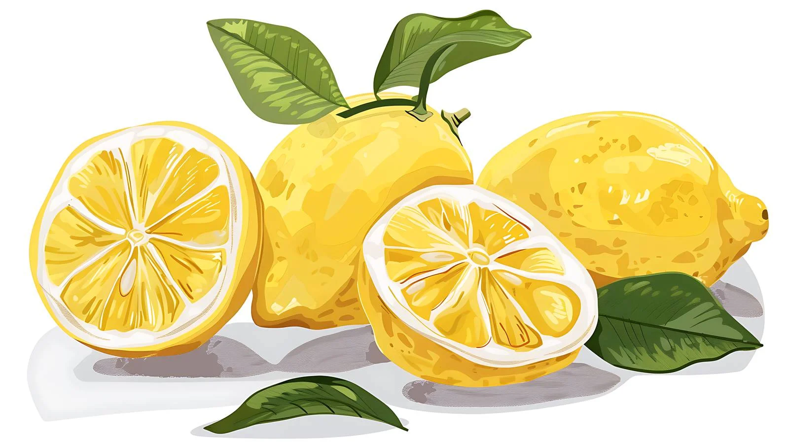 Fresh Lemon on White Background — free download from Dotvec