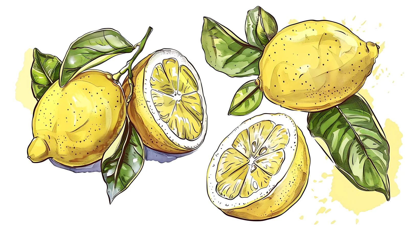 Vibrant Lemon on White Background — free download from Dotvec