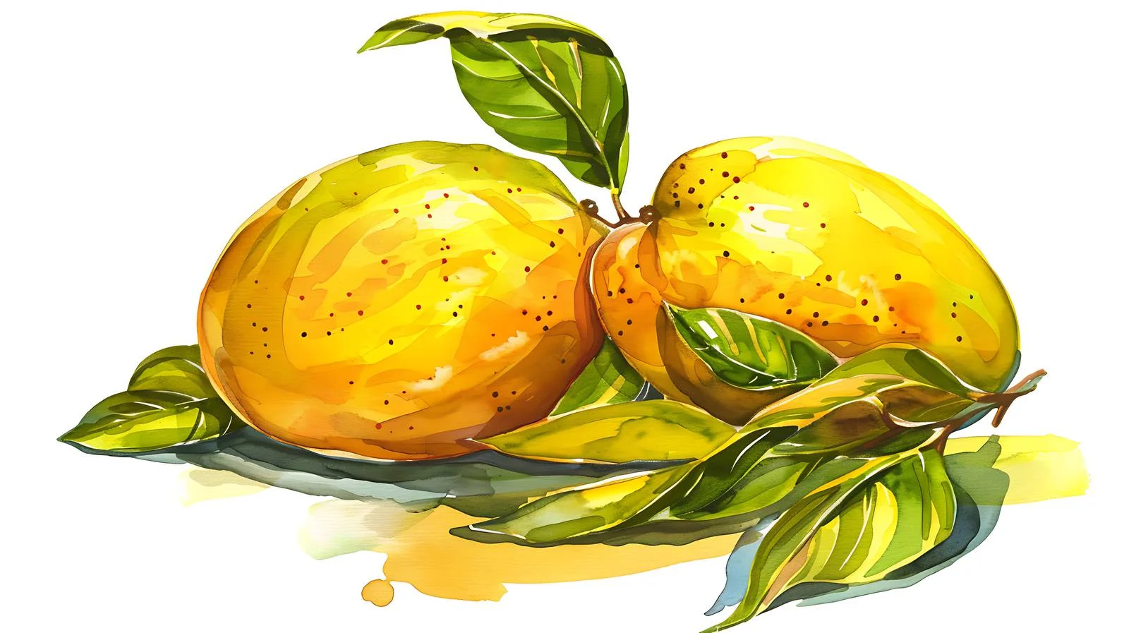 Fresh Mango Illustration on White Background — free download from Dotvec