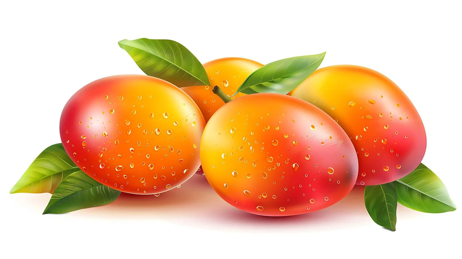 Fresh Mango Illustration on White Background — free download from Dotvec