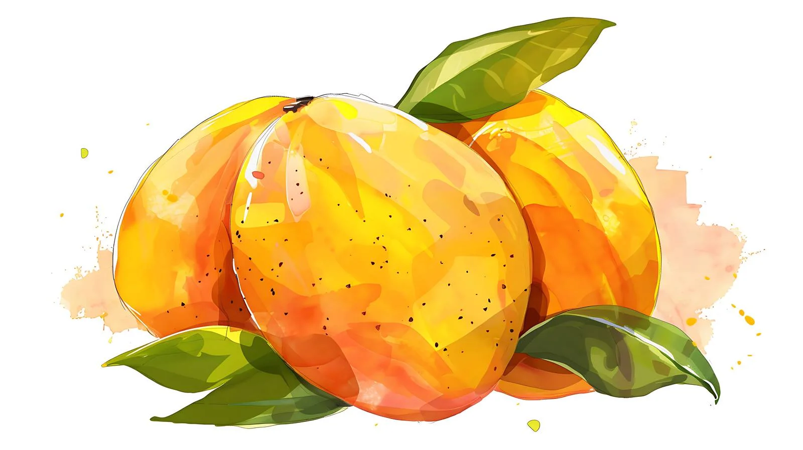 Fresh Mango on White Background — free download from Dotvec