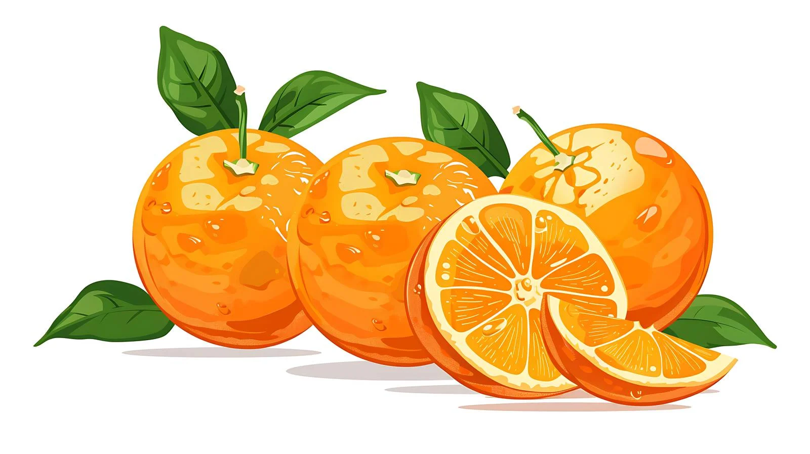 Vibrant Oranges on White Background — free download from Dotvec