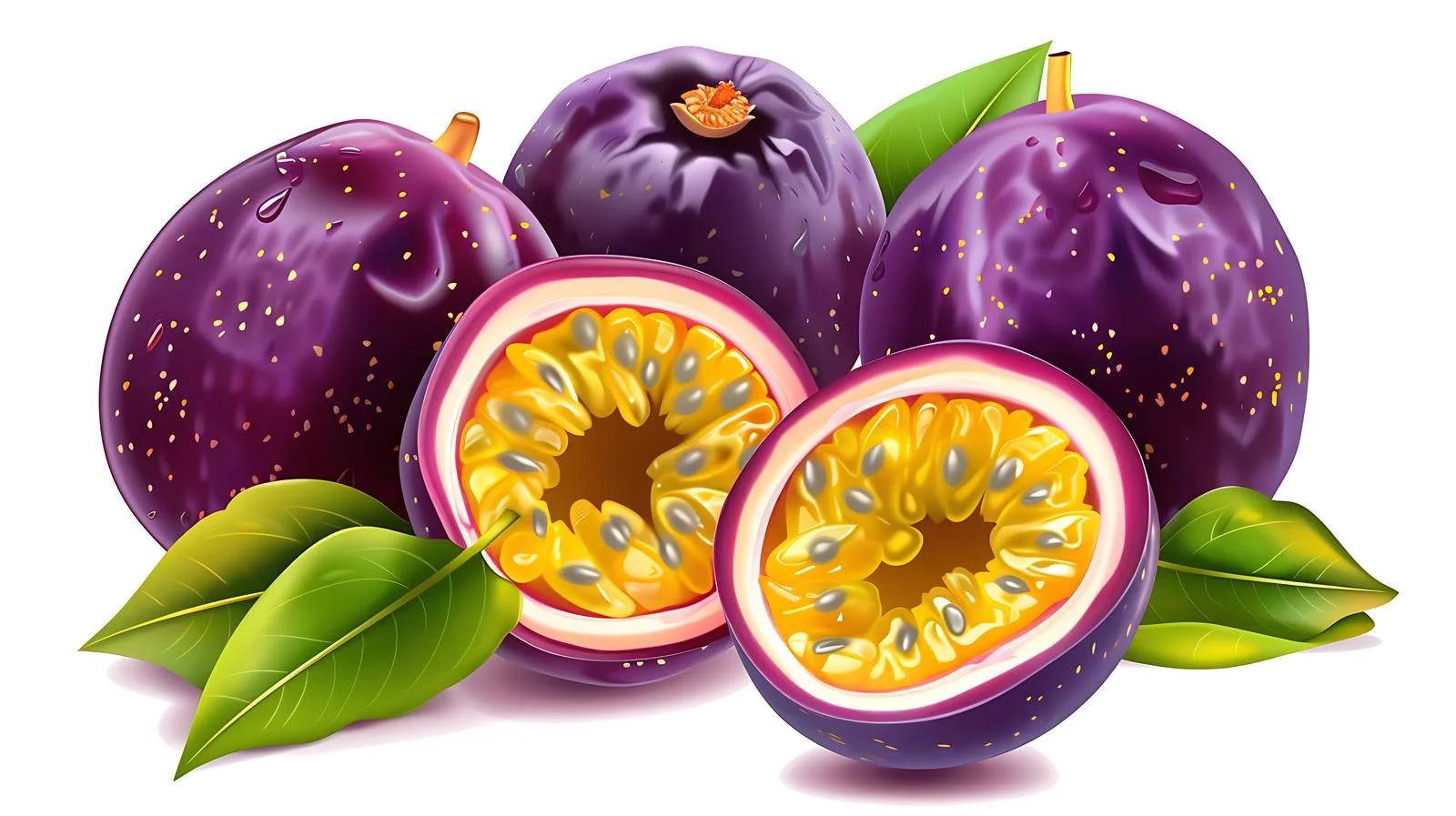 Fresh Passion Fruit Isolated Illustration — free download from Dotvec