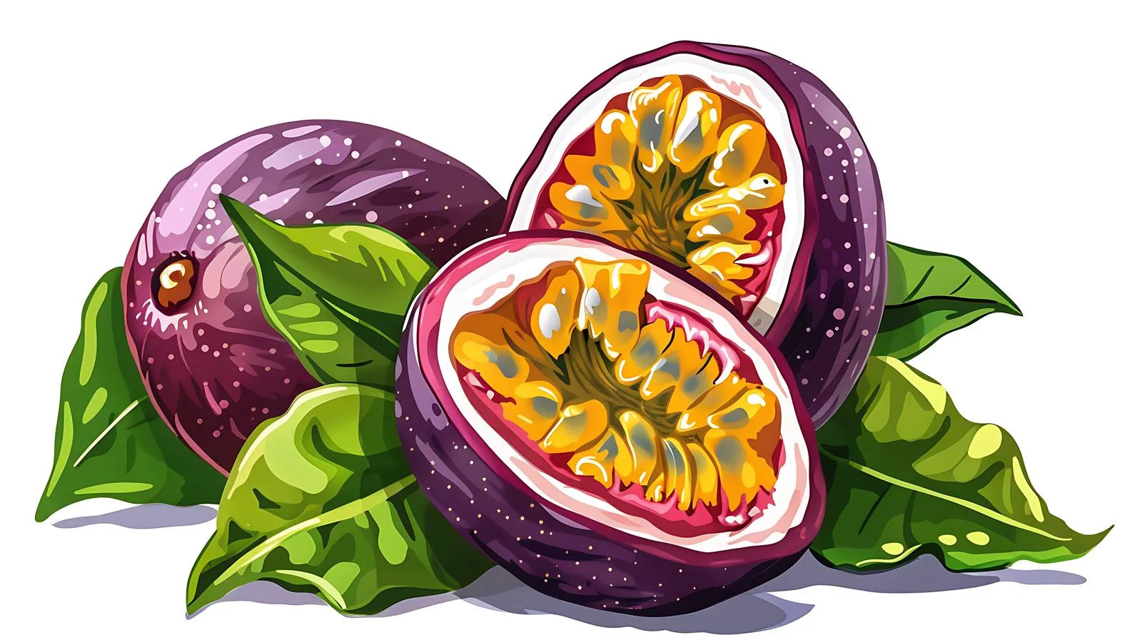 Fresh Passion Fruit Illustration – free passion fruit image from Dotvec