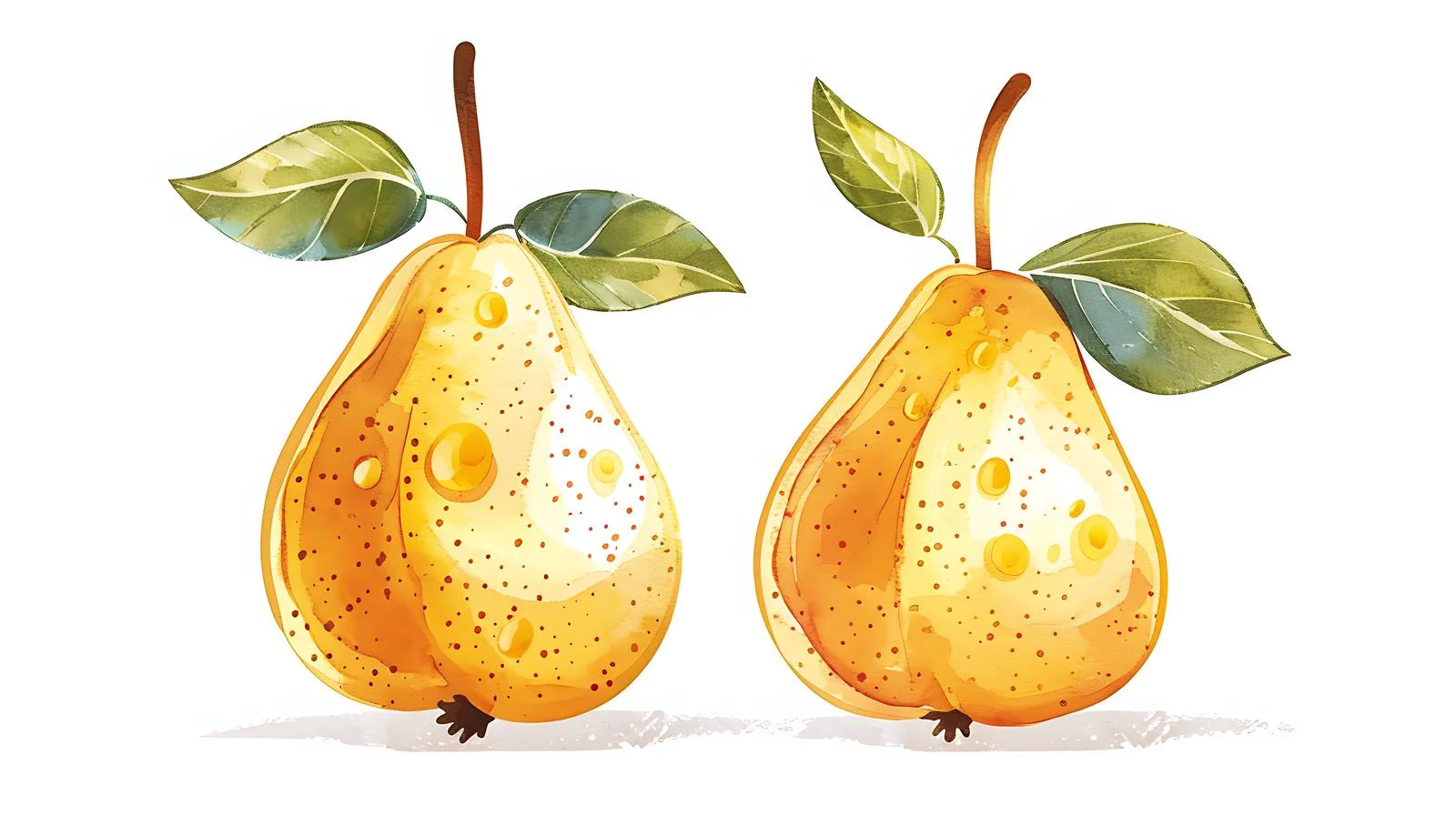 Fresh Pears on White Background — free download from Dotvec