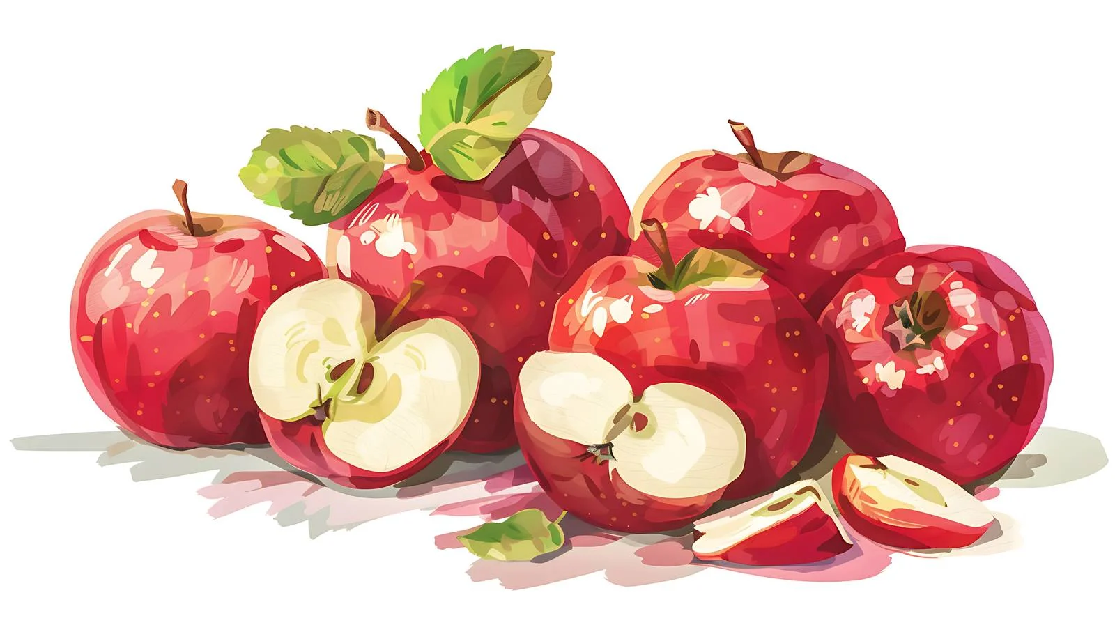 Vibrant Red Apple Illustration — free download from Dotvec