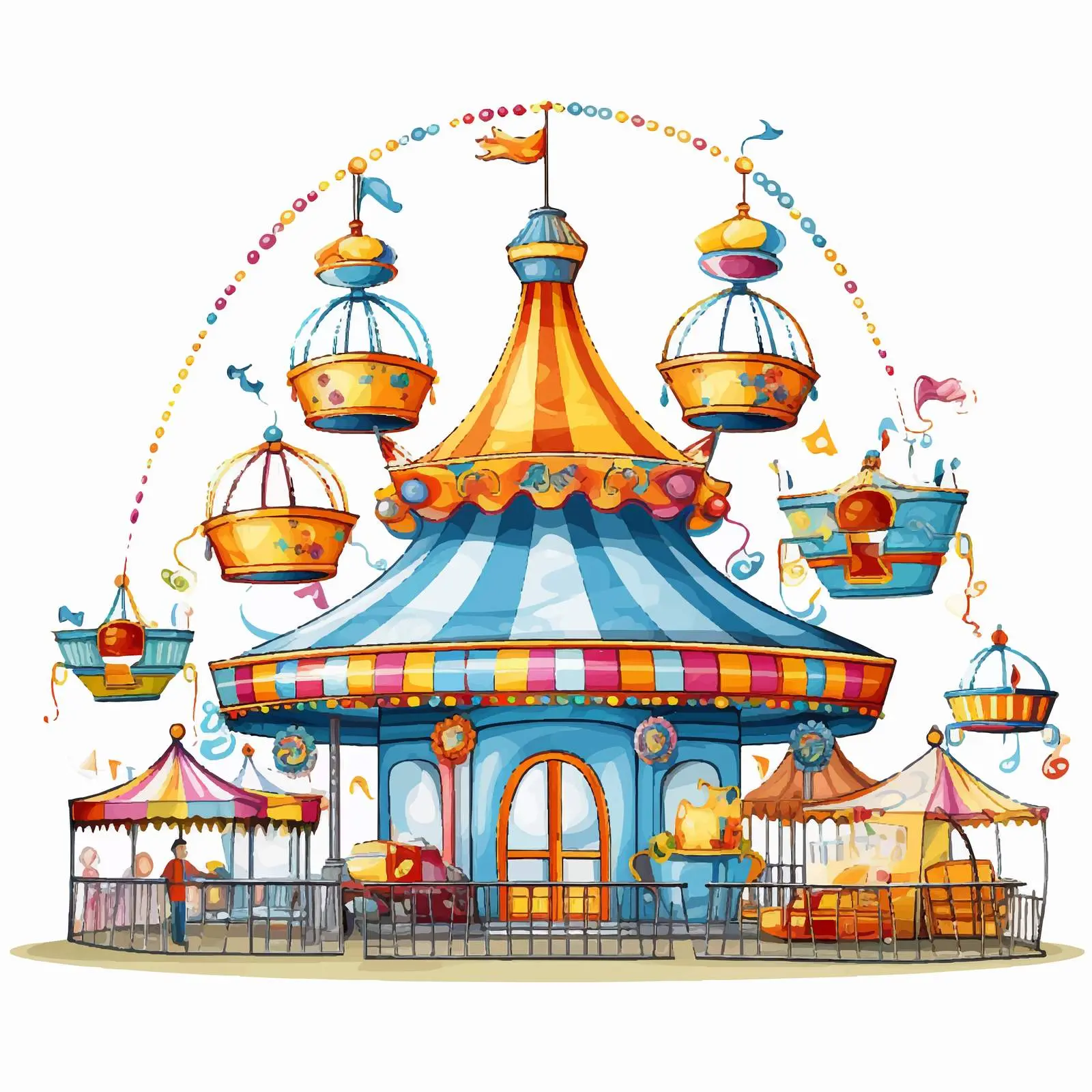 Fun Fair Games Illustration on White Background — free download from Dotvec