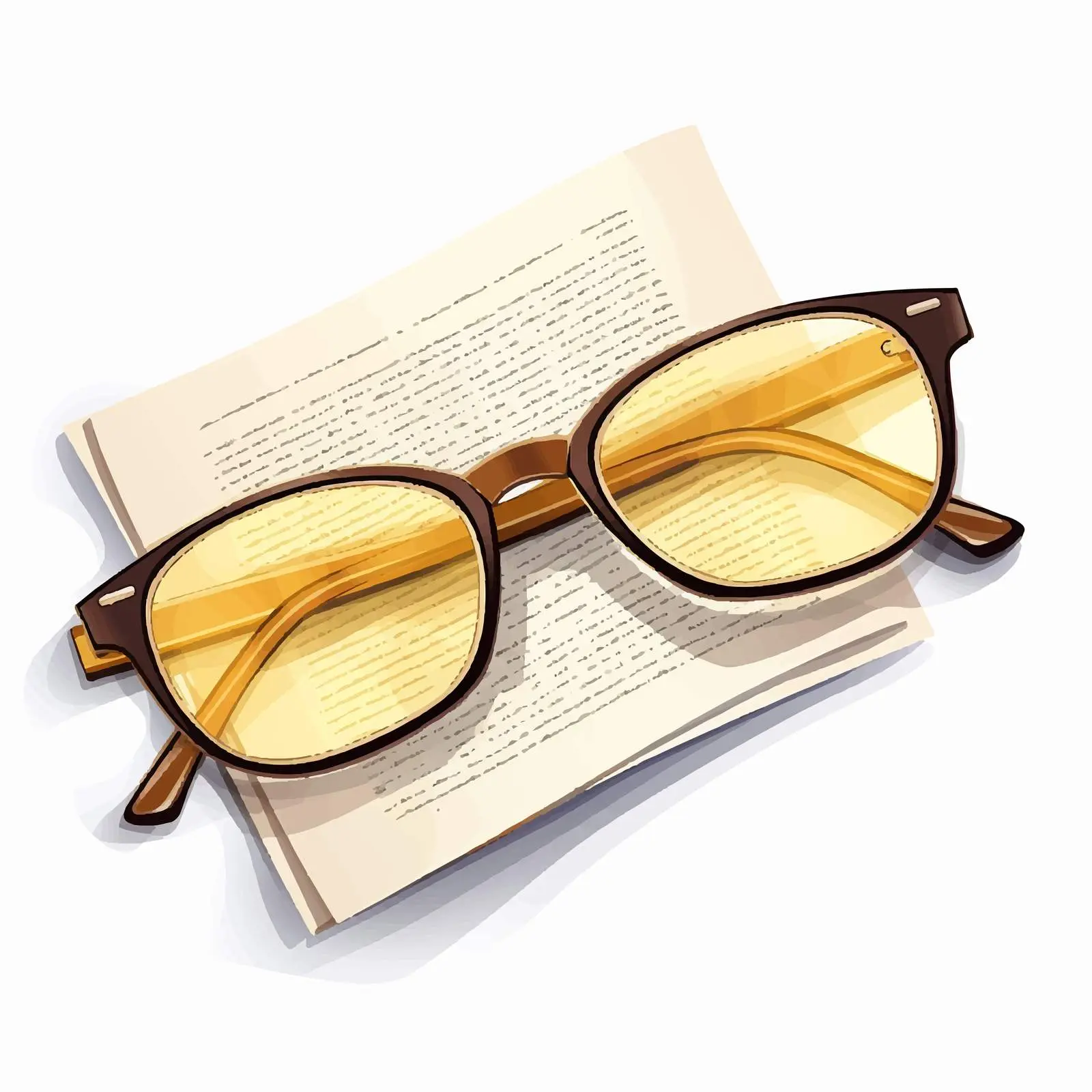 Glasses and Paper Stock Vector Illustration — free download from Dotvec