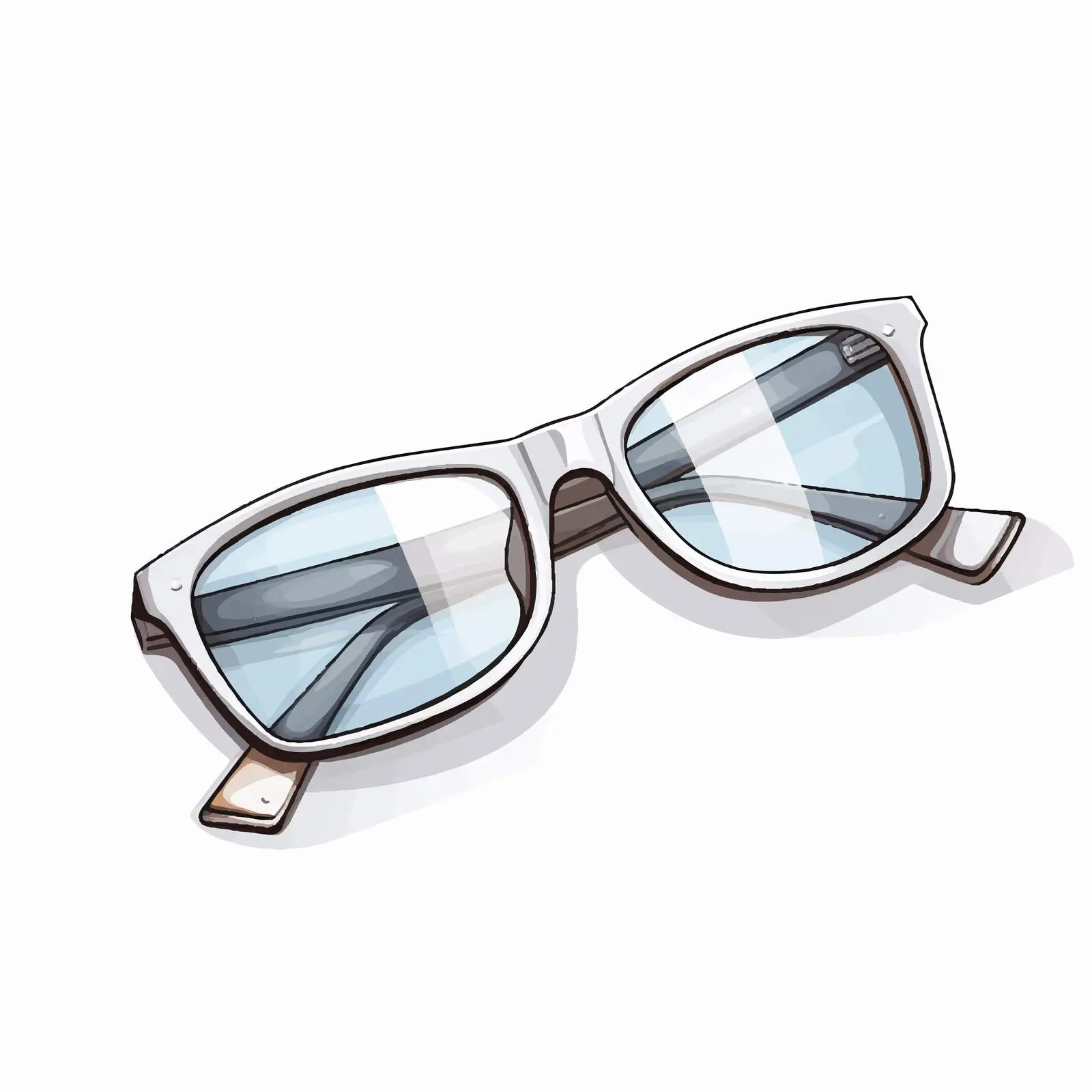 Glasses and Paper Illustration on White Background — free download from Dotvec