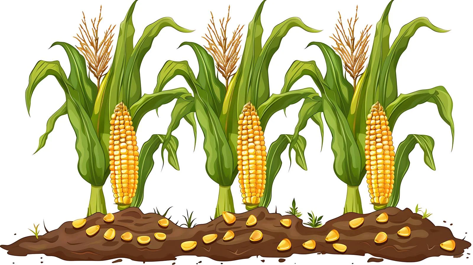 Corn Growth Illustration — free download from Dotvec
