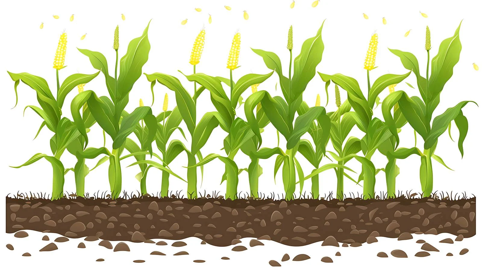 Corn Growth Illustration — free download from Dotvec