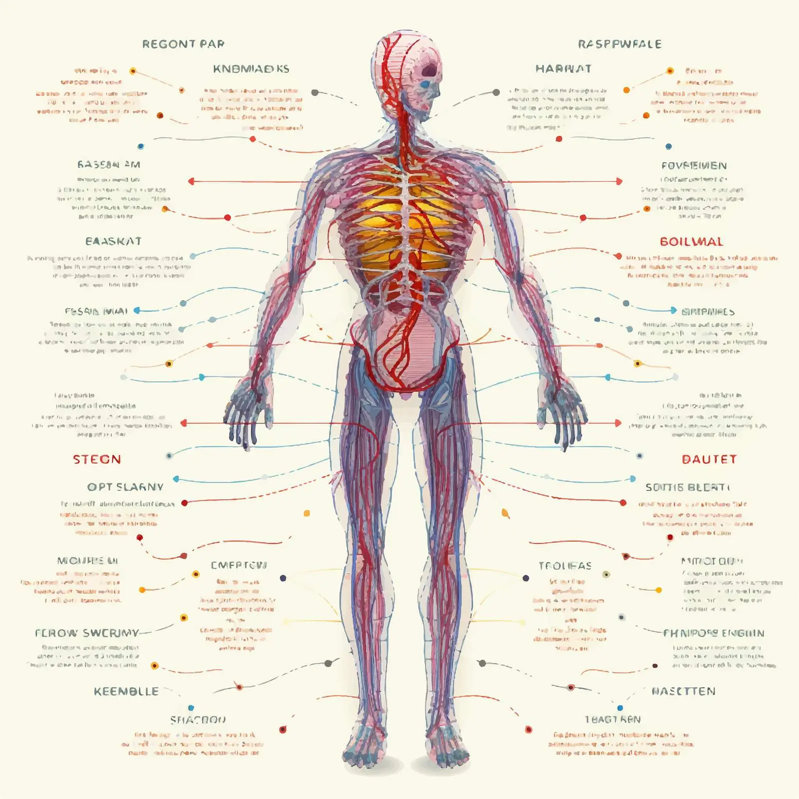 Labeled Human Nervous System Vector Illustration — free download from Dotvec