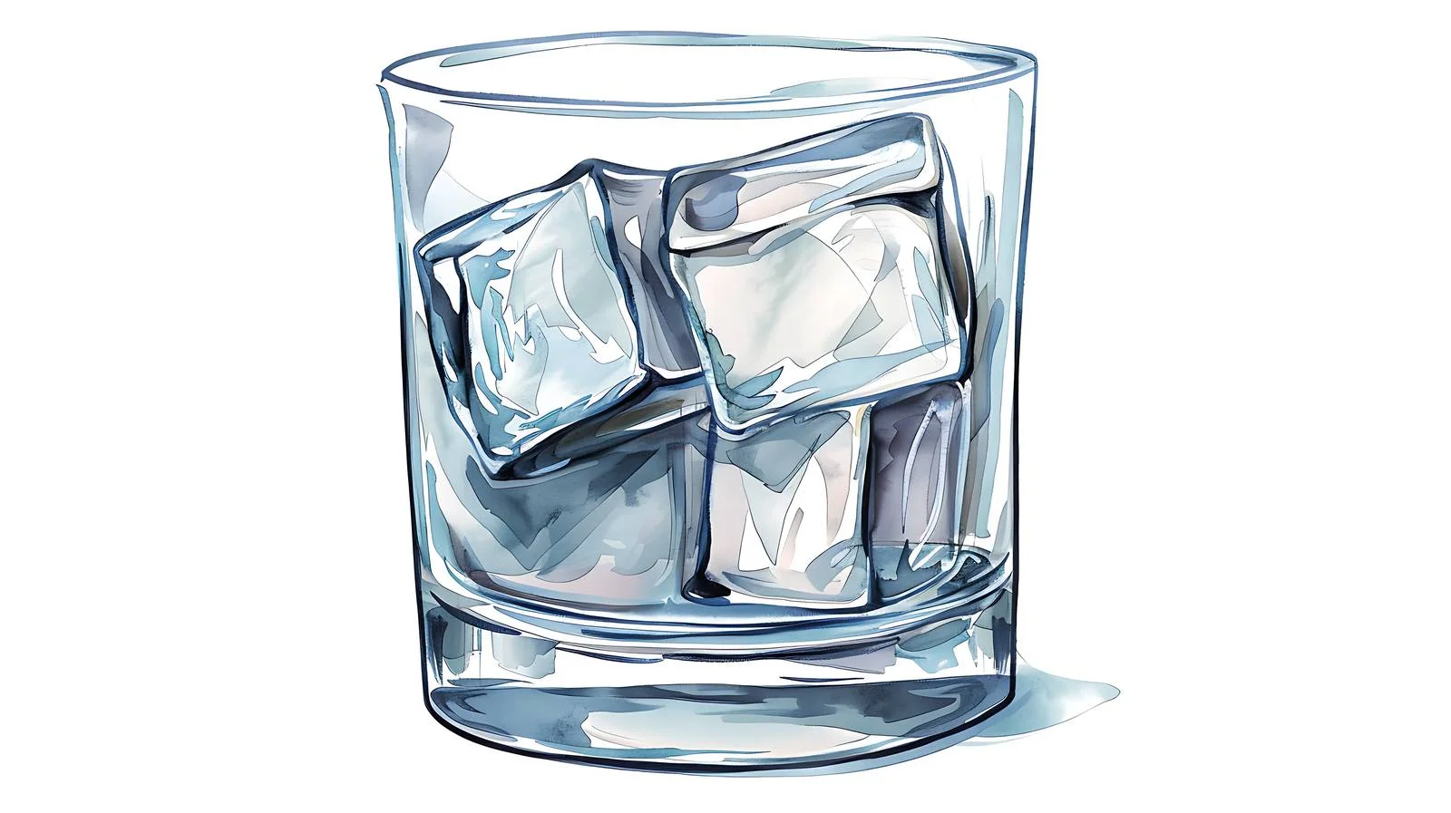 Ice Cubes in Glass Illustration — free download from Dotvec