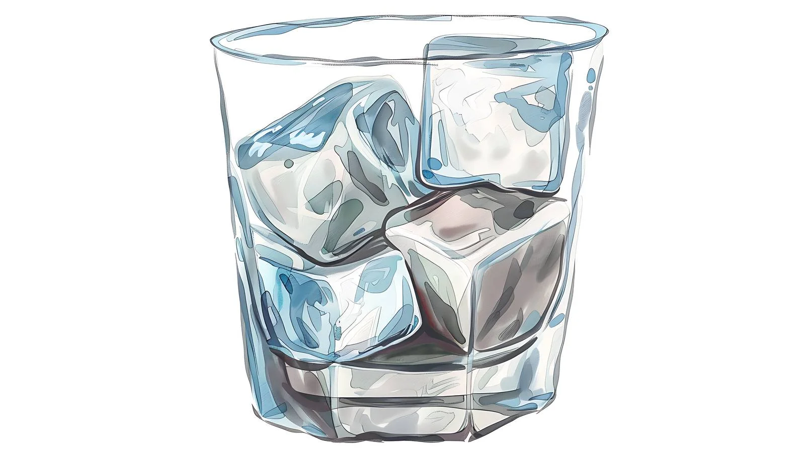 Ice Cubes in Glass Illustration — free download from Dotvec