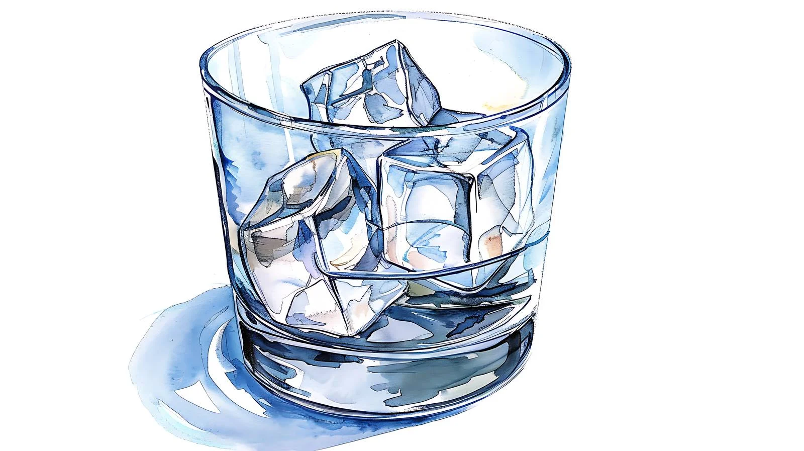 Ice Cube Glass Isolated Illustration — free download from Dotvec
