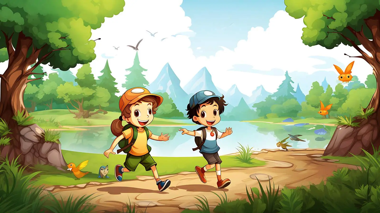 Children Enjoying Nature Play — free download from Dotvec