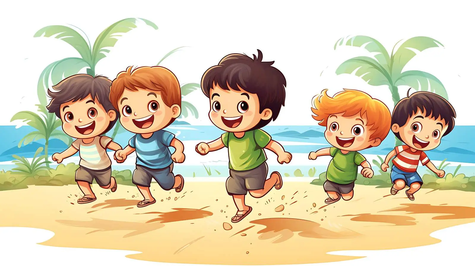 Joyful Children Playtime Illustration — free download from Dotvec