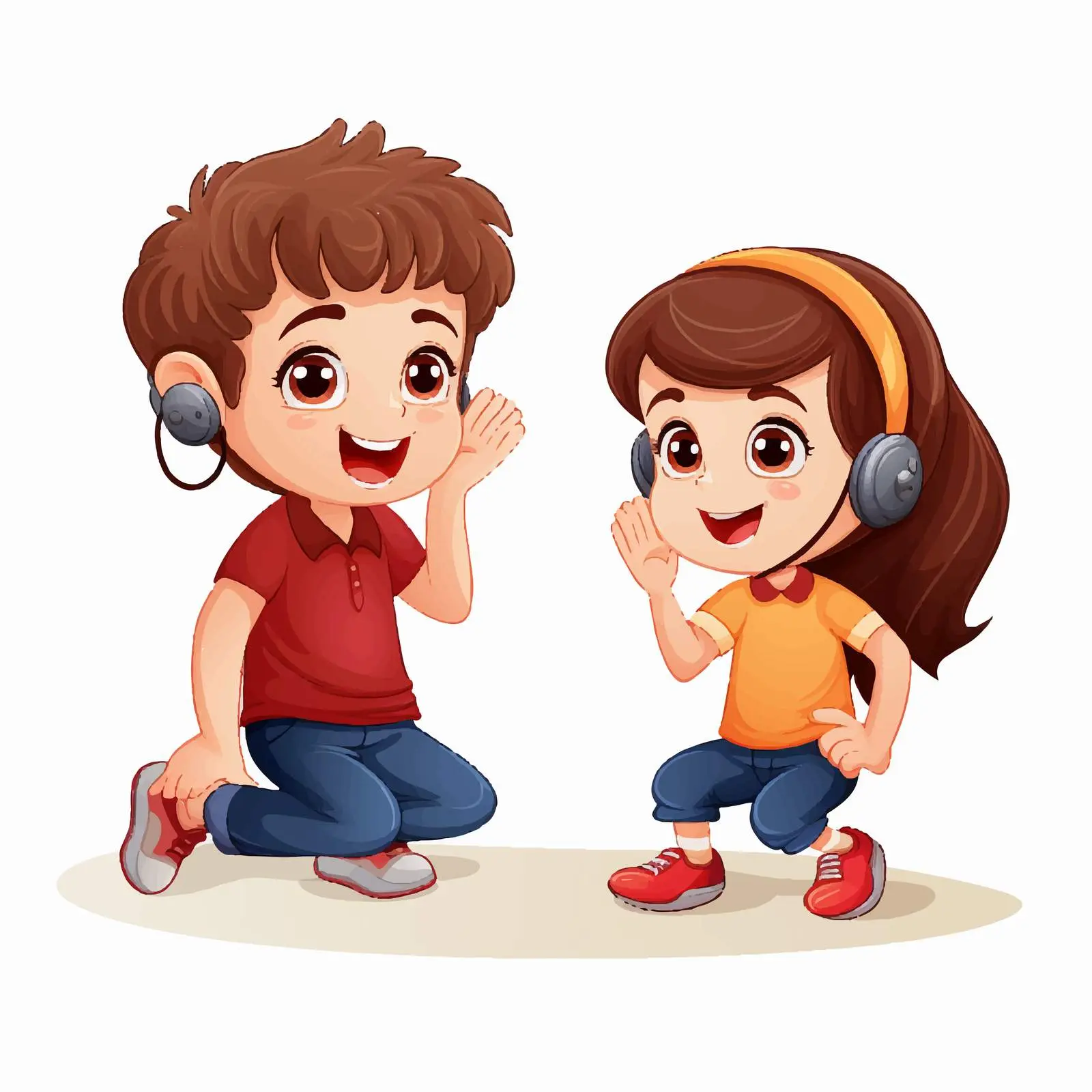 Kids Illustration with Thumbs Up and Call Out — free download from Dotvec