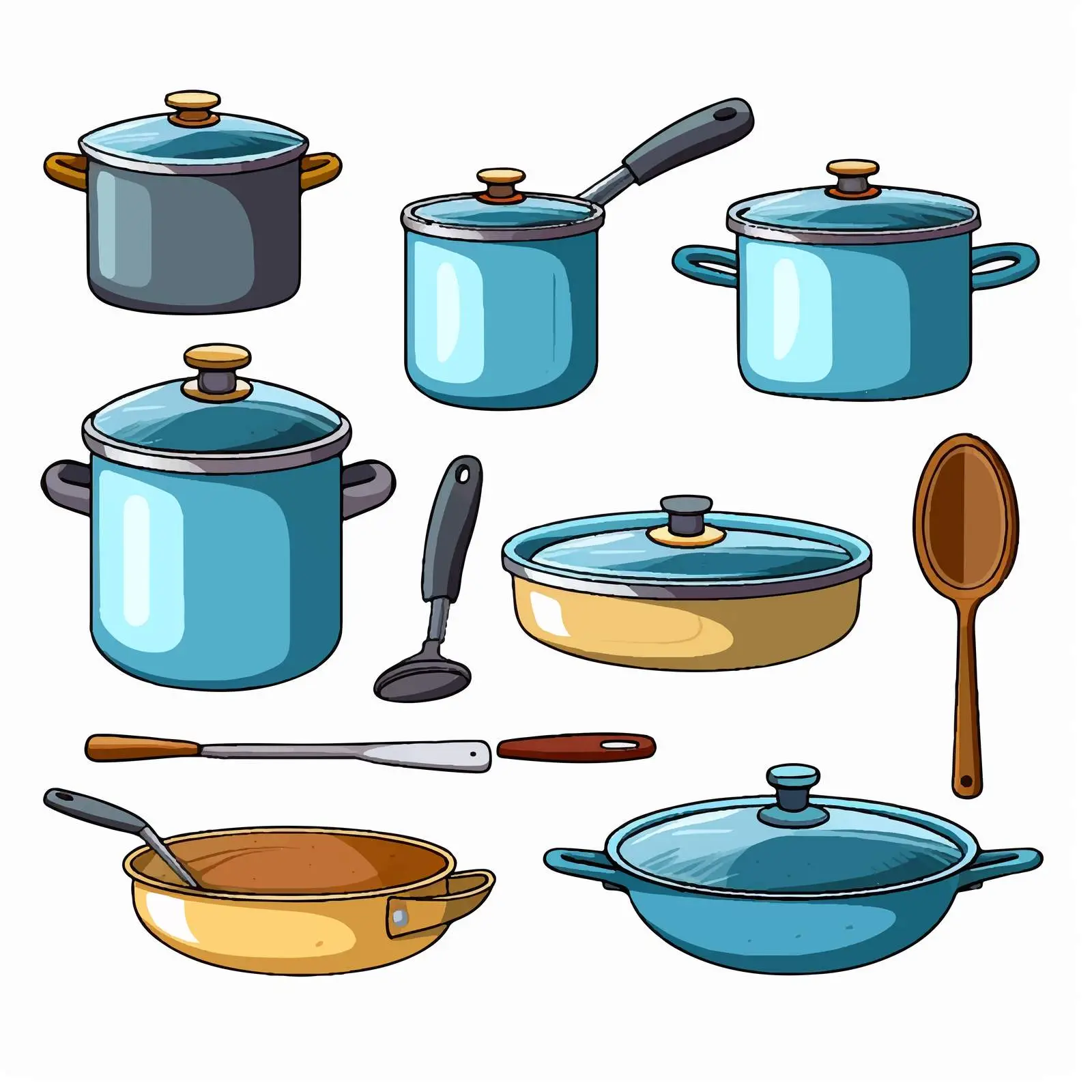 Kitchenware Illustration on White Background — free download from Dotvec