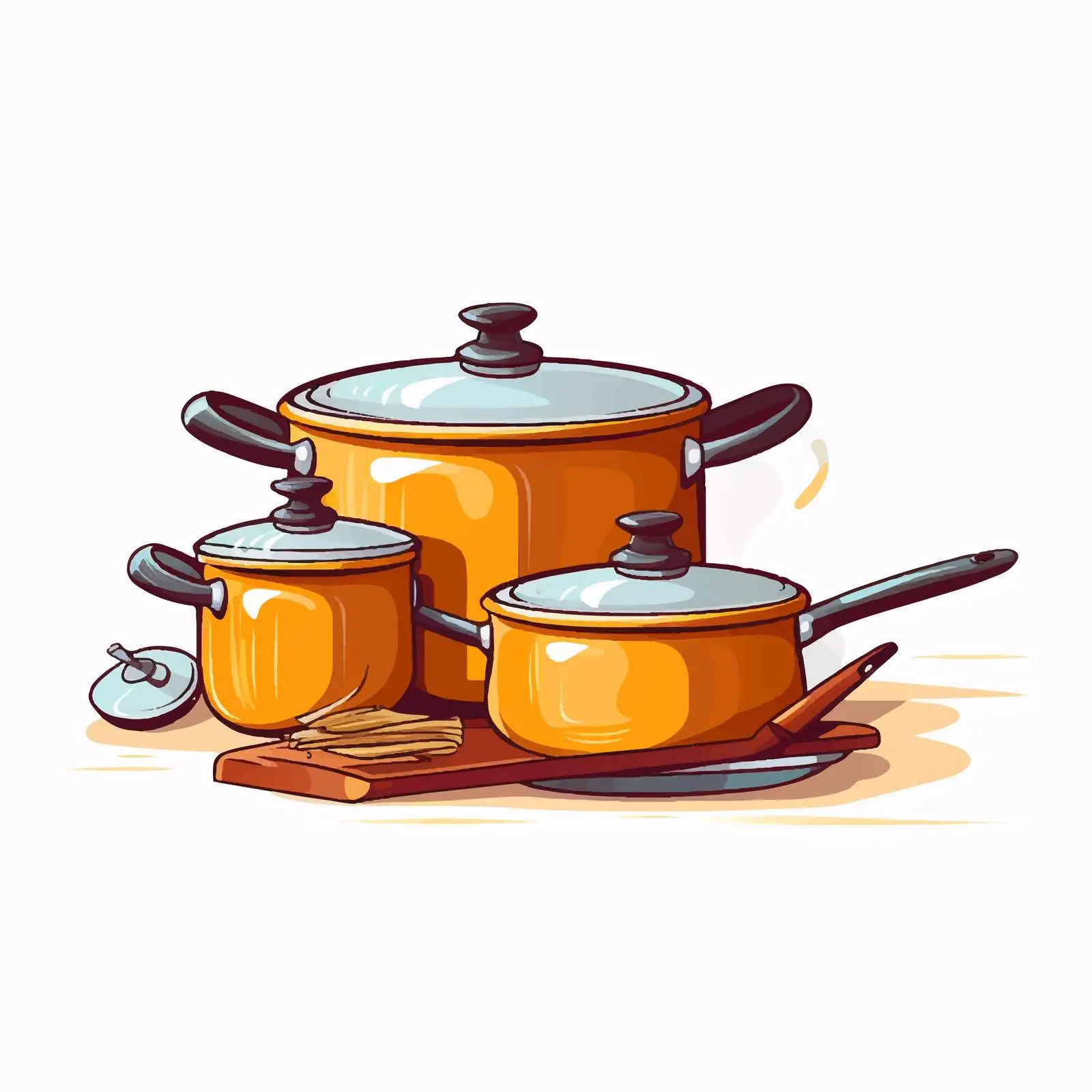 Stylish Kitchenware Illustration on White Background – free baking tools image from Dotvec