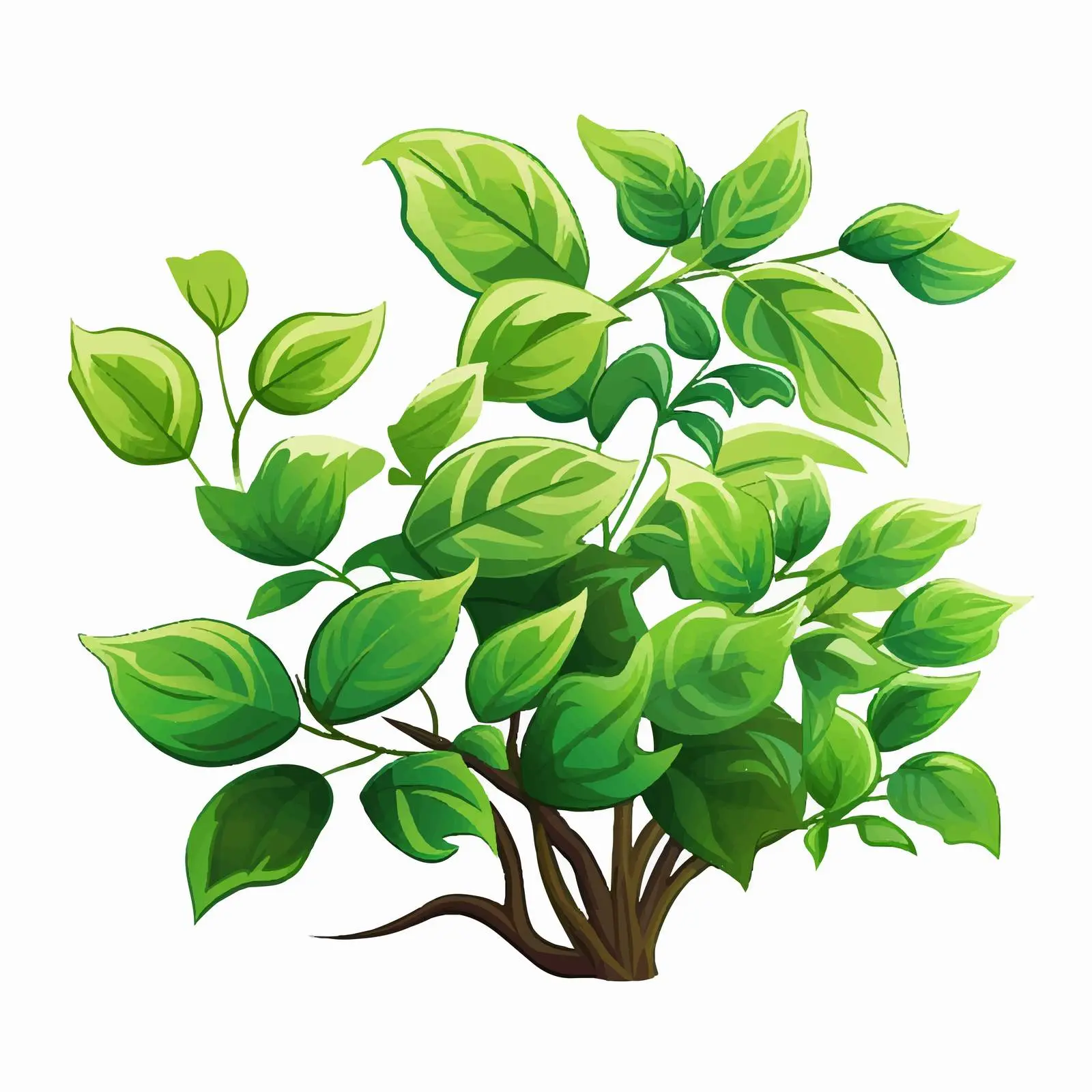 Leafy Plant Vectors on White Background — free download from Dotvec