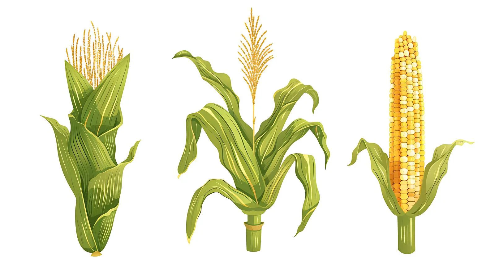 Mature Corn Illustration on White Background — free download from Dotvec