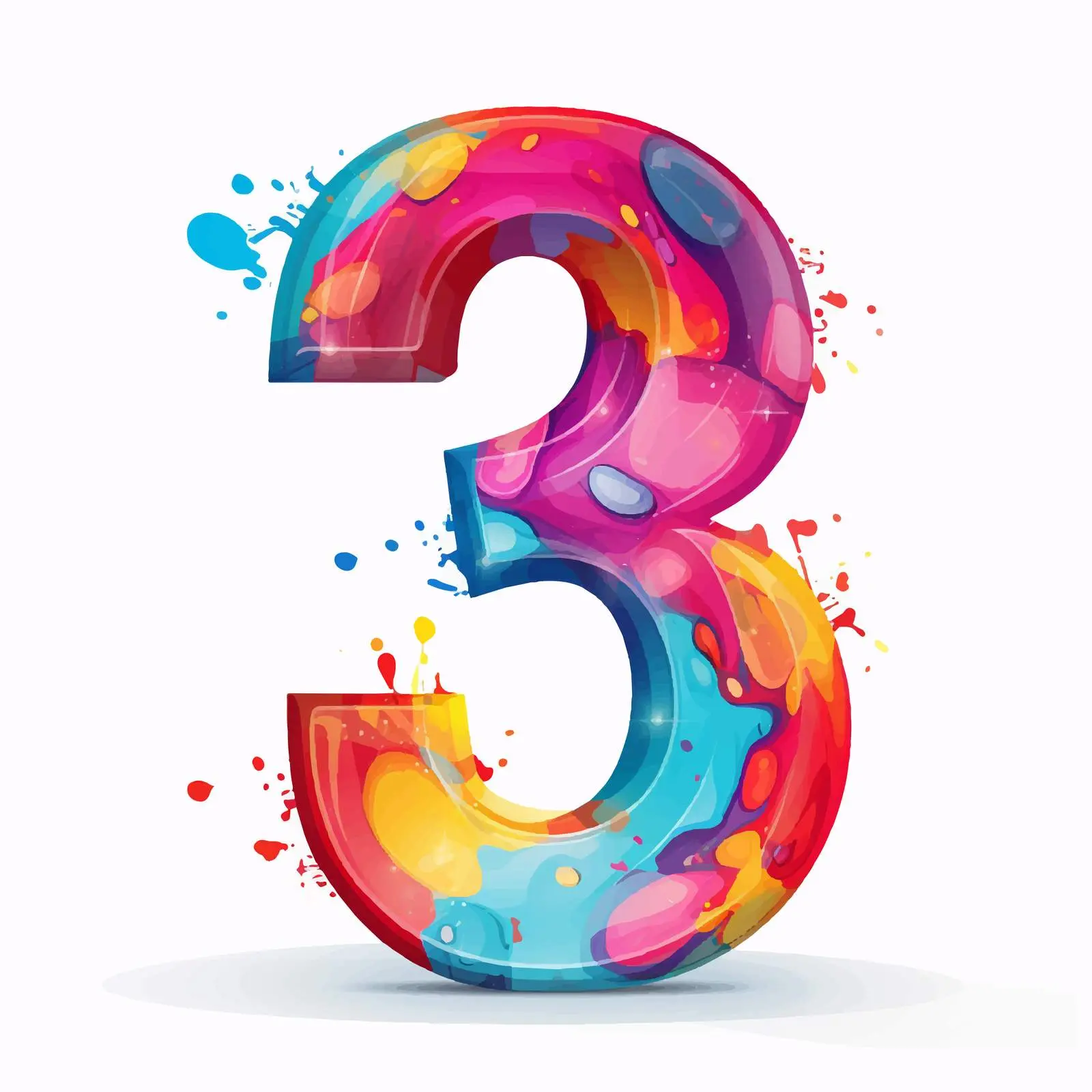 Colorful Cartoon Numbers Illustration Vector Design — free download from Dotvec