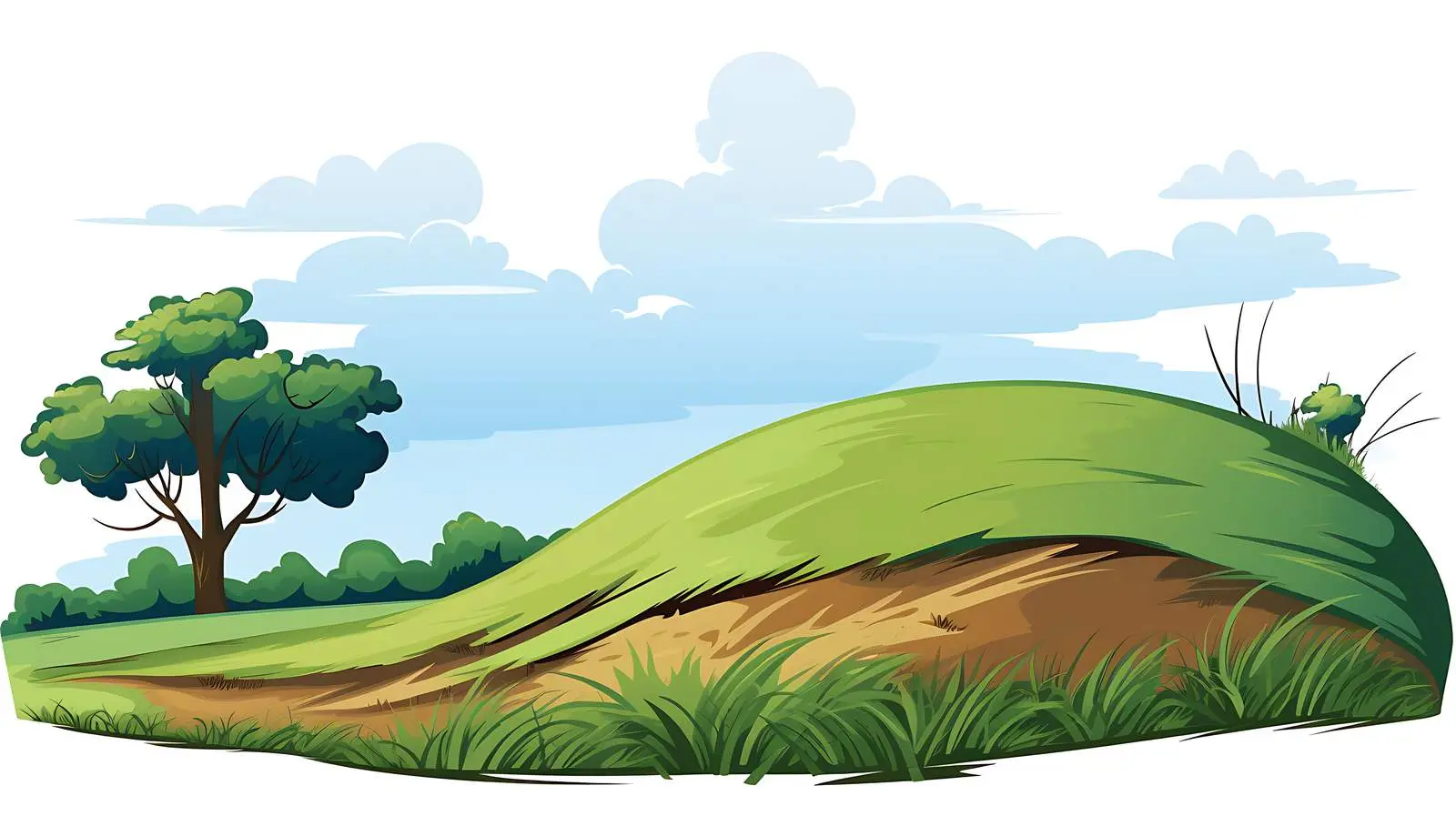 Grassy Knoll Outlook Illustration — free download from Dotvec